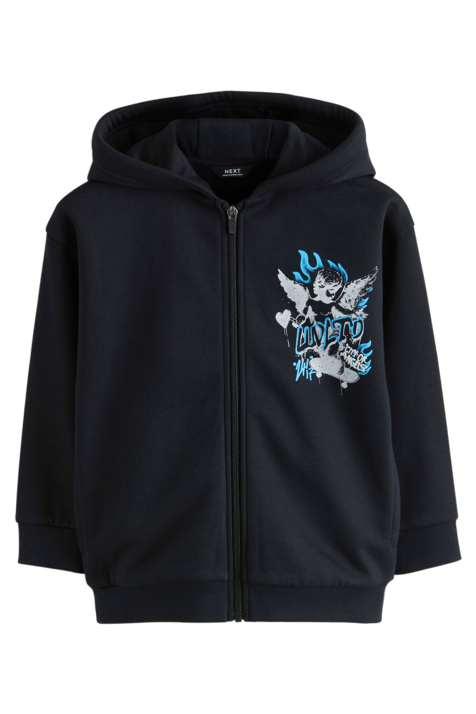 Next Hoodie Reißverschluss-Kapuzenjacke mit Grafik (1-tlg)