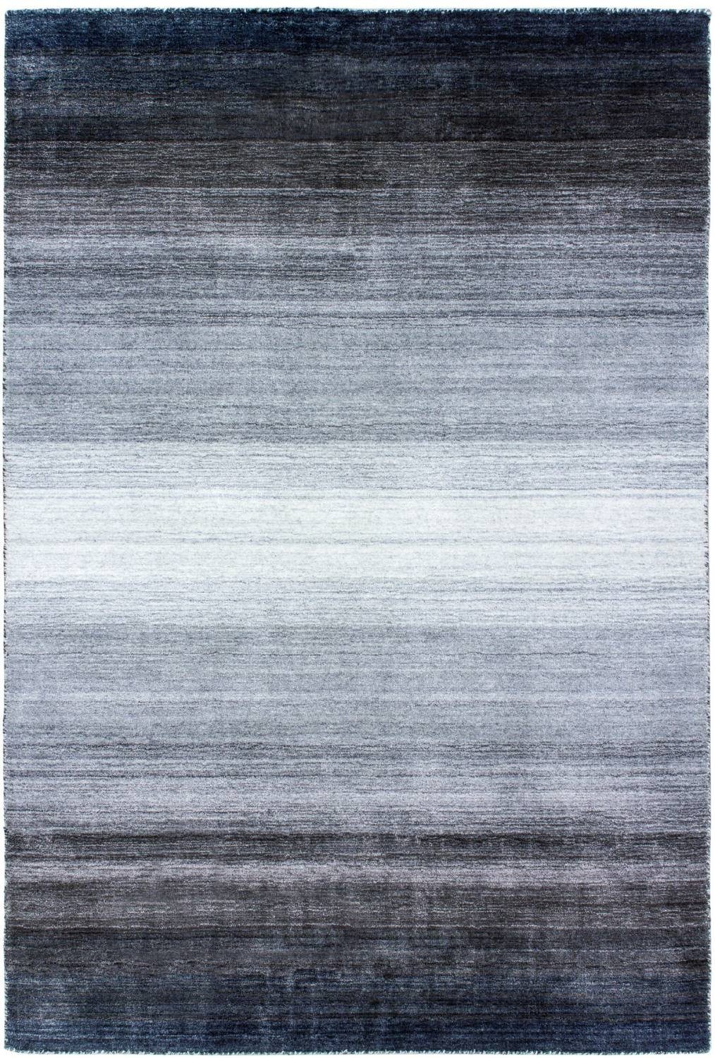 Rug Studios Teppich LINEA, Rechteckig, Höhe: 13 mm, Handgewebt, 200 x 300 cm, Schwarz-Silber