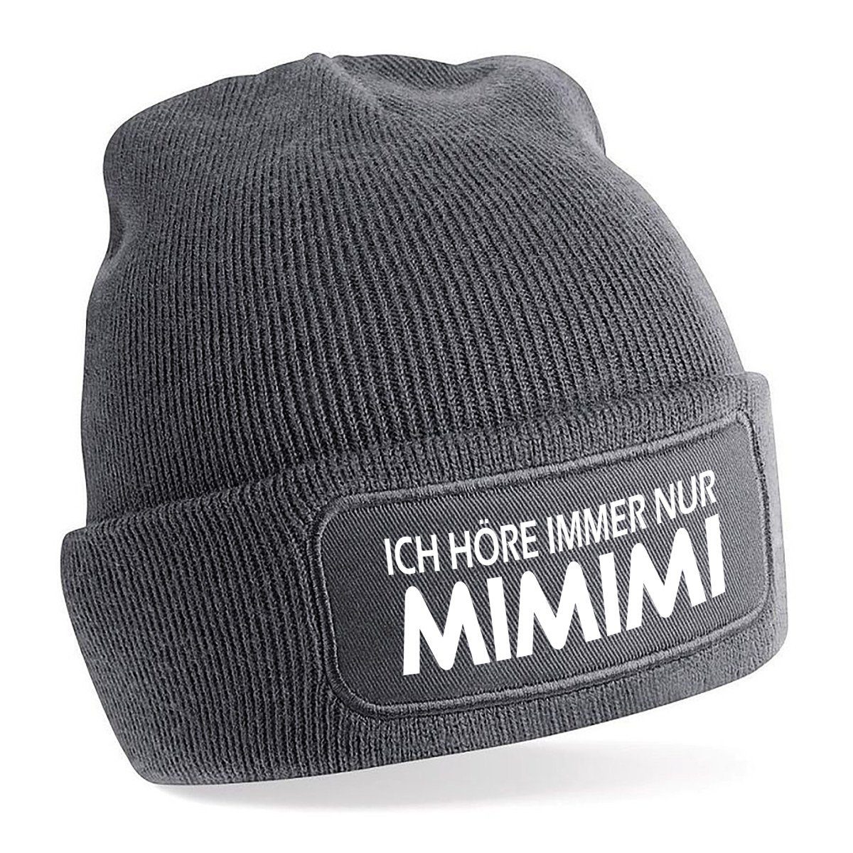 ᐅ Herzbotschaft Beanie Strickmütze Beanie mit Spruch ICH HÖRE IMMER NUR