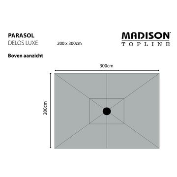 Madison Balkonsichtschutz Sonnenschirm Delos Luxe 300x200 cm Grau PAC5P014