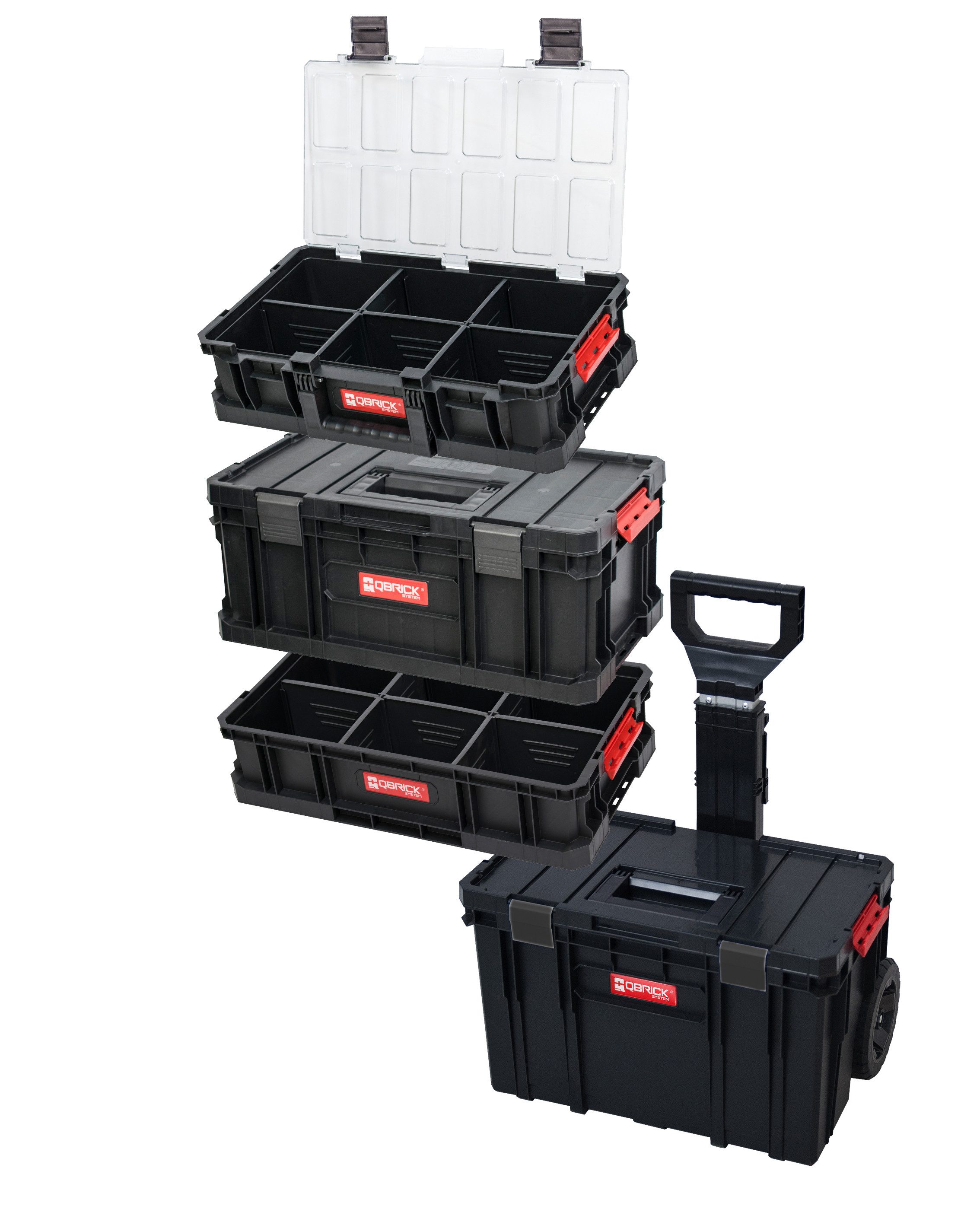 Kreher Werkstattwagen Q-Brick mobiler Alleskönner in verschiedenen Ausführungen (wählbar), Set 1, Robust, Bruchsicher, Rollbar, Erweiterbar, Einfache Bedienung