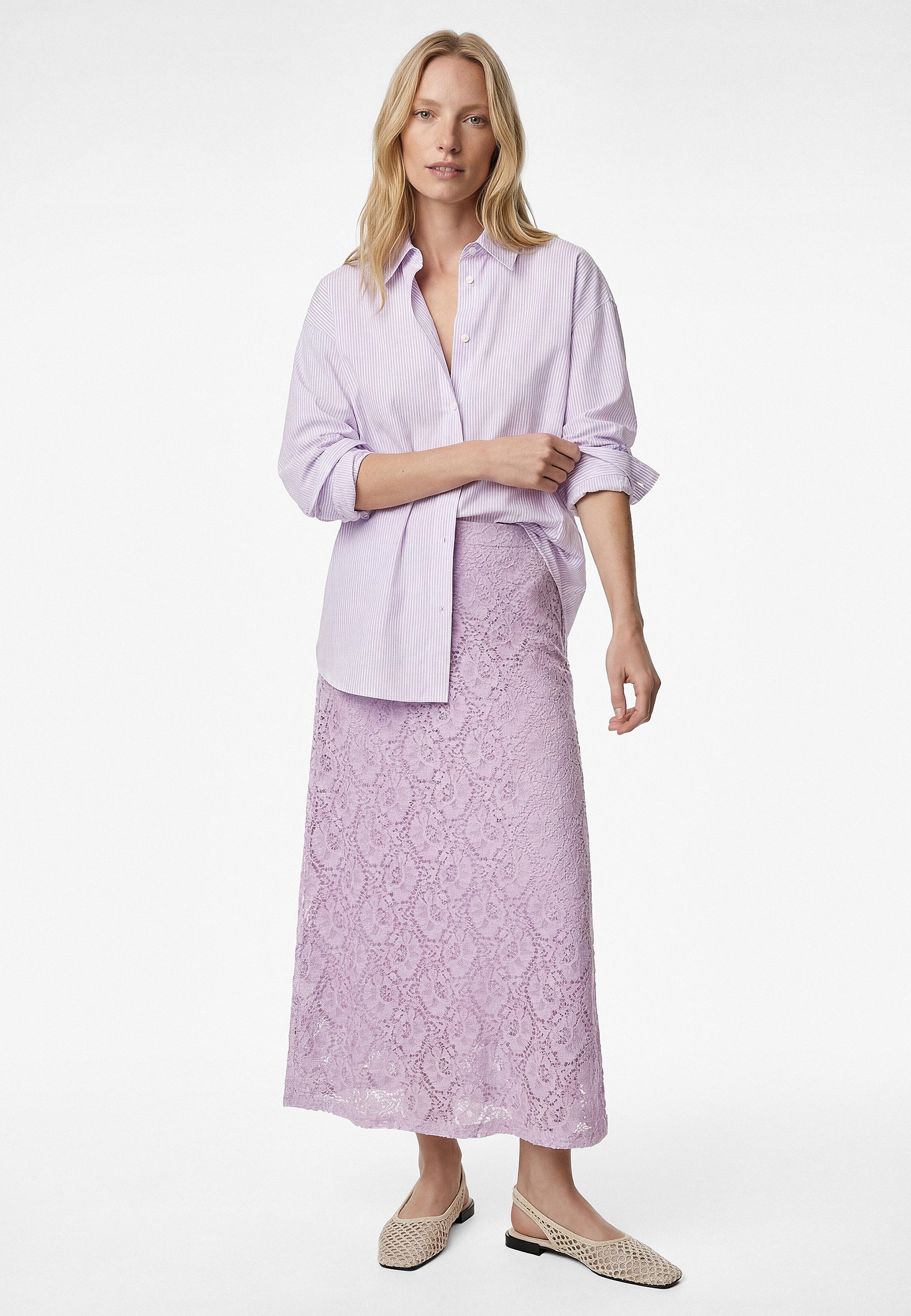 Koton Maxirock Koton Maxi A-Linien Dantel Skirt