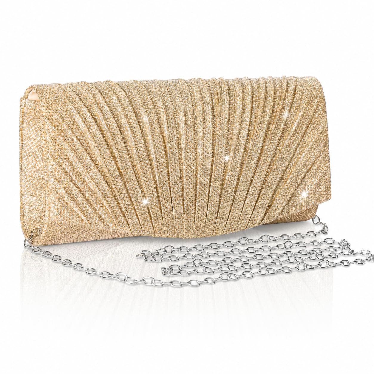 nsihing Abendtasche Damen-Pailletten-Abendtasche, funkelnde Clutch, ideal für formelle Partys, Bälle und Hochzeiten