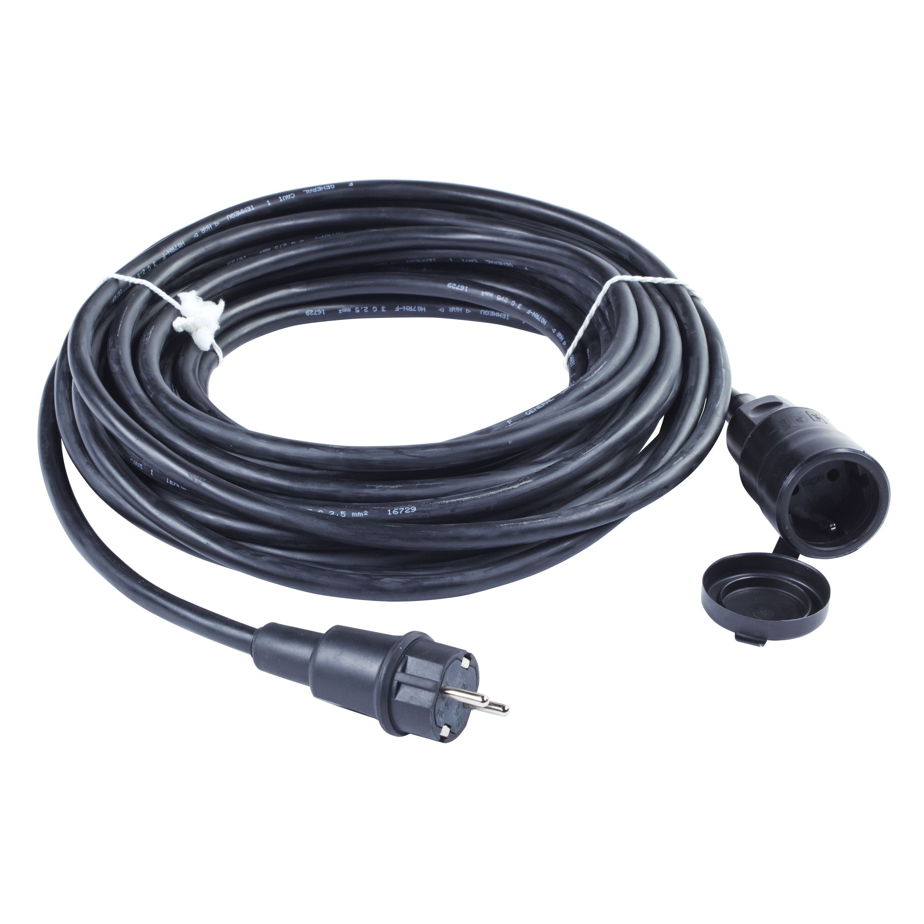 A, 2,5 Extension Stromkabel mm² 15m - Schuko lightmaXX 16 Power Cord 3x Netzkabel,