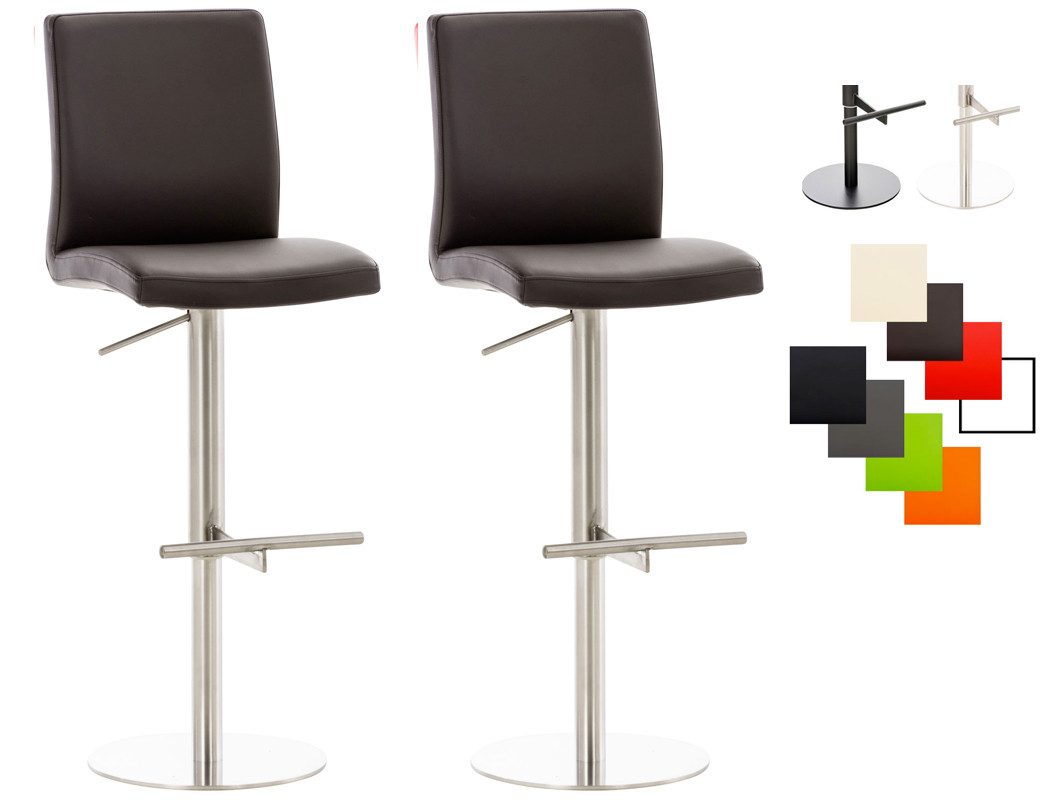 CLP Barhocker Cadiz Kunstleder (Set, 2er), Kunstleder, höhenverstellbar, bis 240 kg