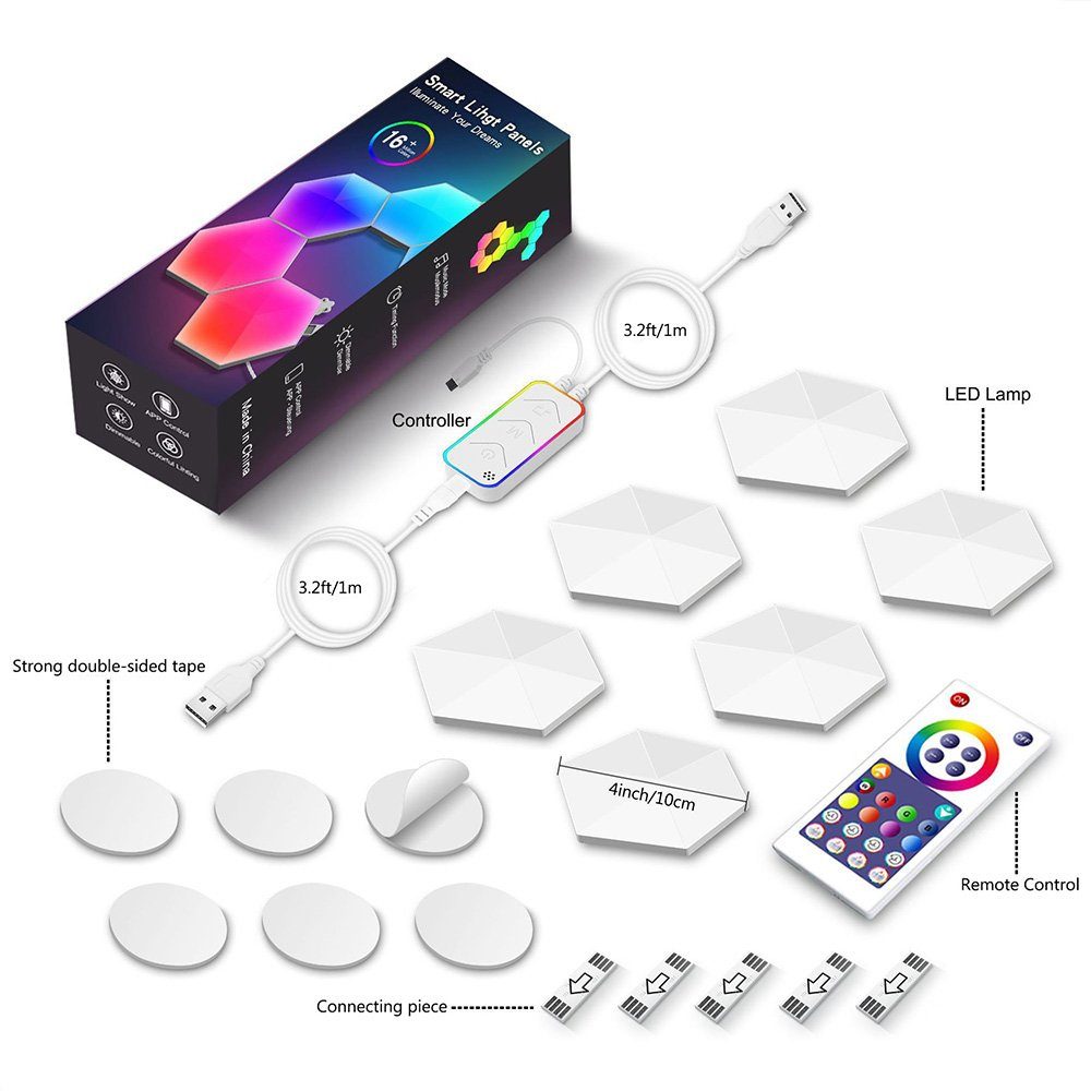 Sunicol LED Dekolicht LED Wandleuchte Hexagon günstig online kaufen