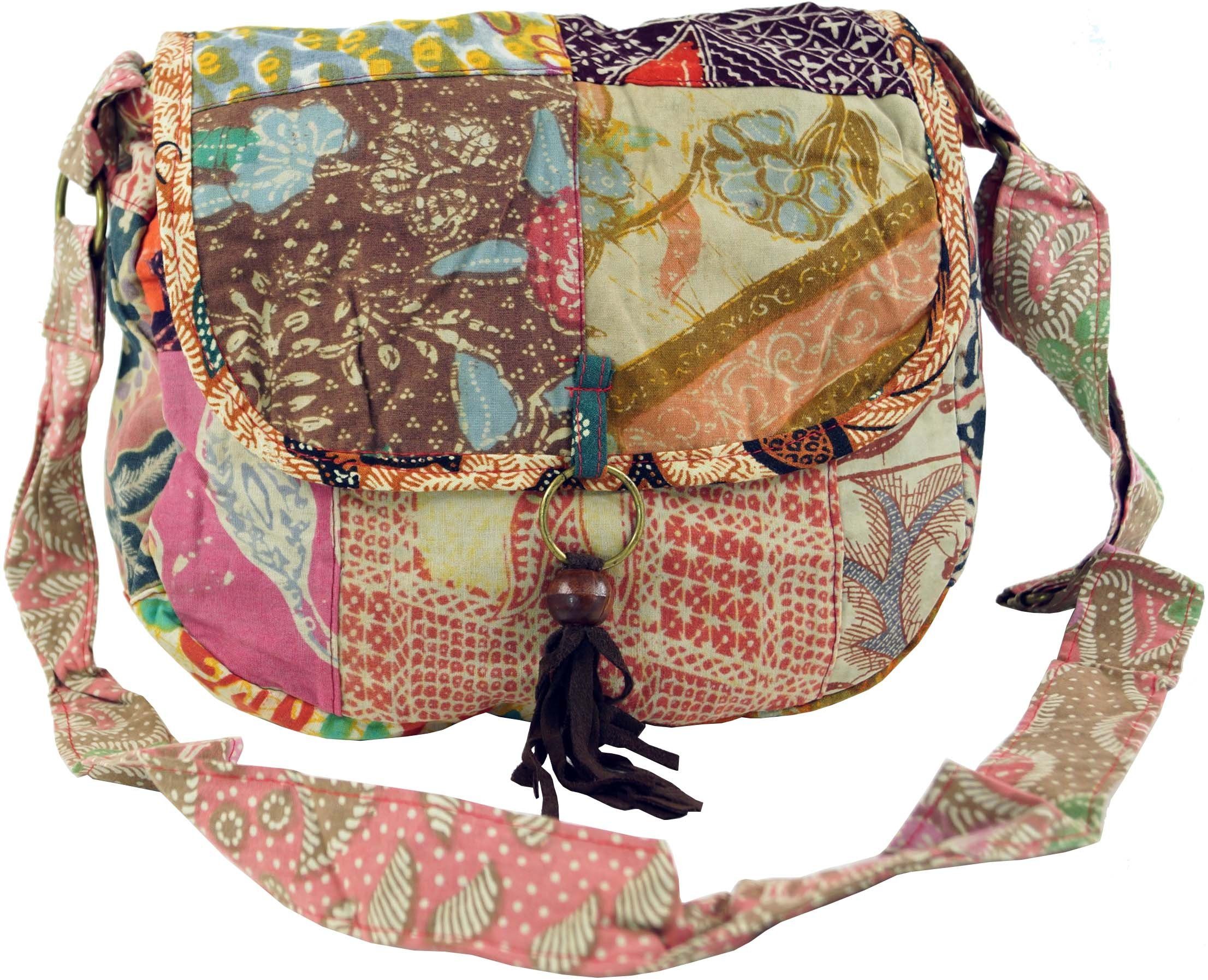Guru-Shop Schultertasche Boho Schultertasche, Patchwork Shopper,..