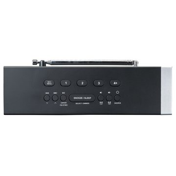 Lenco CR-640BK DAB+/FM Stereo Uhrenradio mit BT und 2x4W RMS Digitalradio (DAB) (Digitalradio (DAB), 4 W)
