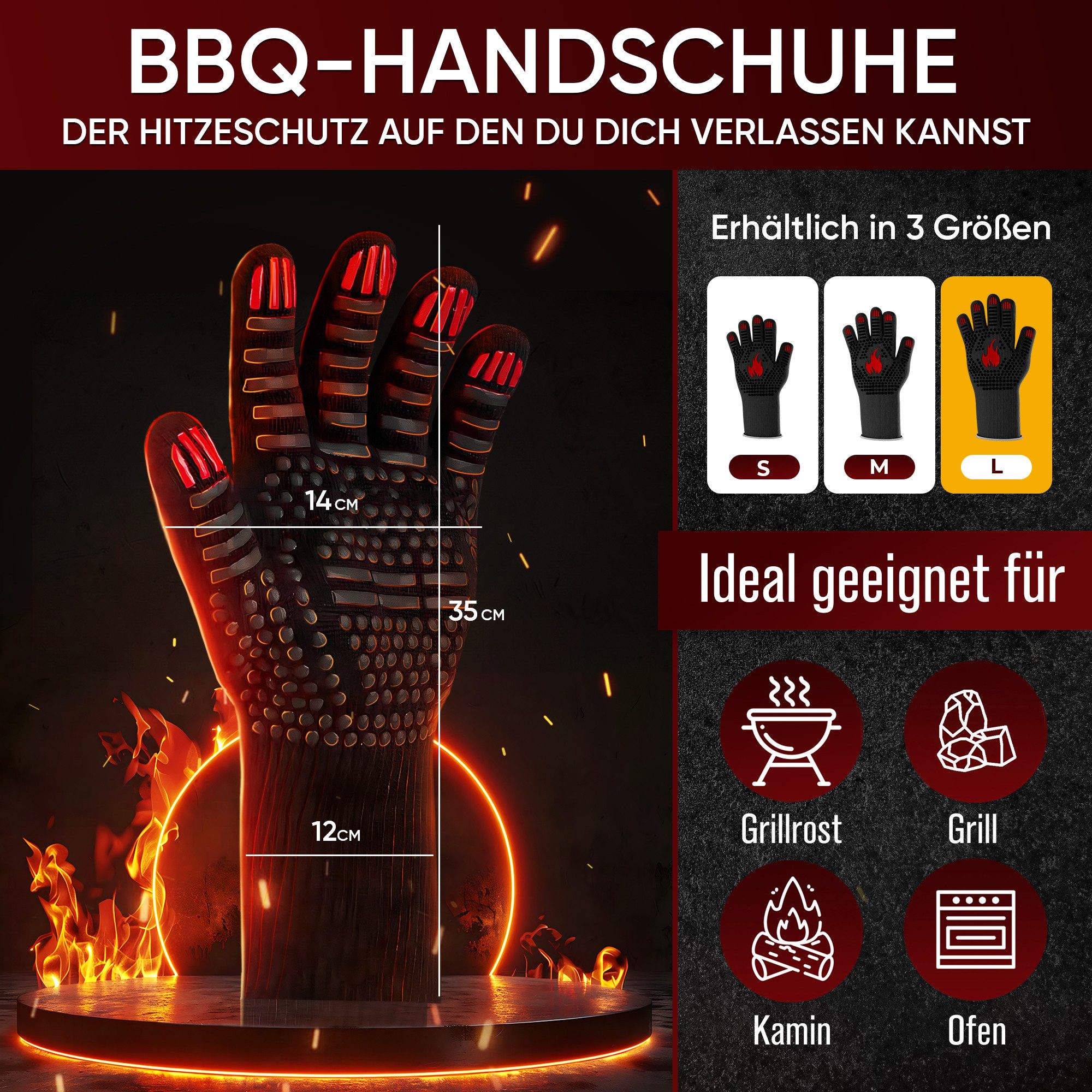 GUSSKÖNIG Grillhandschuhe GUSSKÖNIG Grillhandschuhe hitzebeständig bis günstig online kaufen