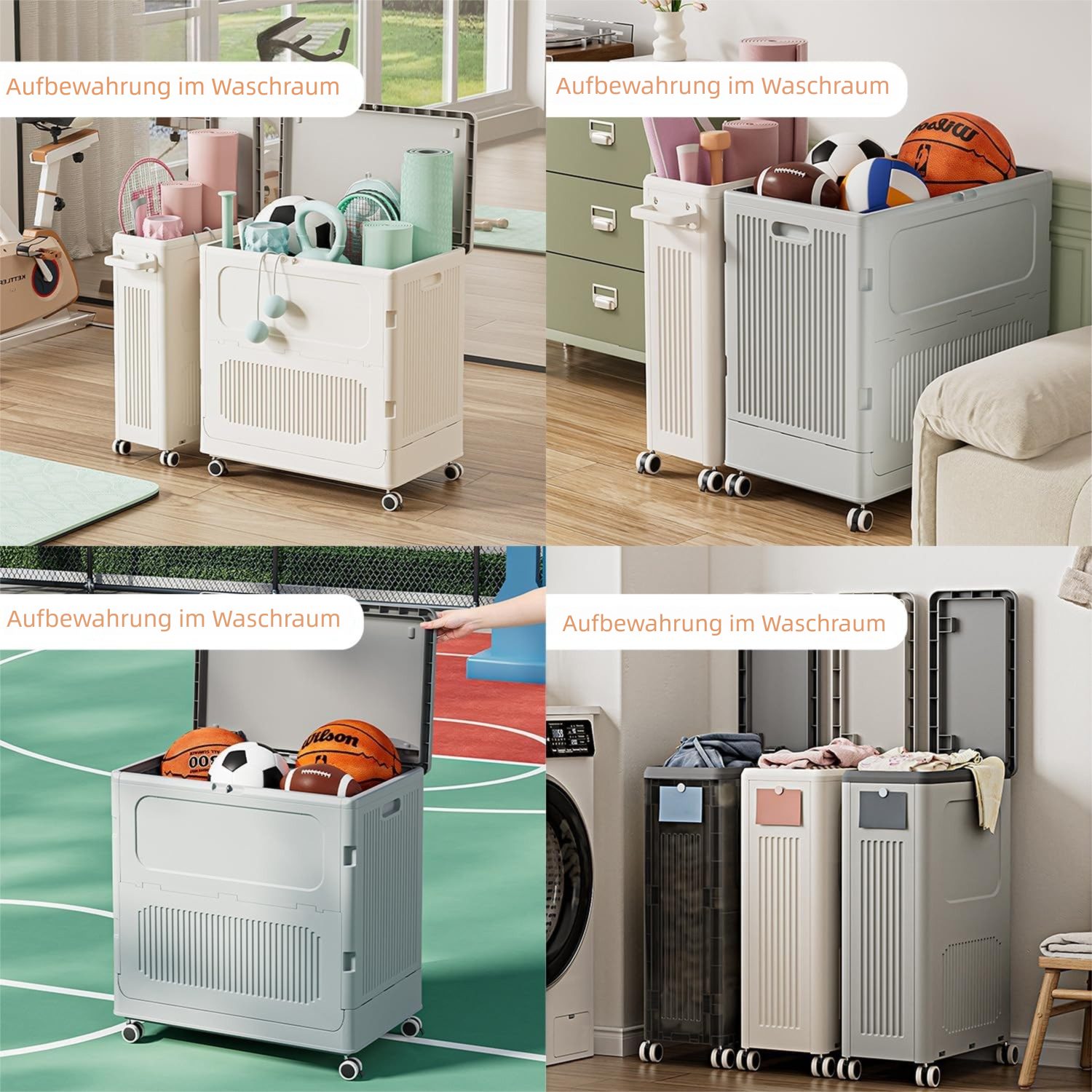 VEKROBOT Aufbewahrungsbox Großer faltbarer Aufbewahrungsbox mit für Spielzeug Kuscheltiere (1 St., 1er-Pack), Großer Plastik Aufbewahrungsbox mit Deckel Lebensmittel Organizer