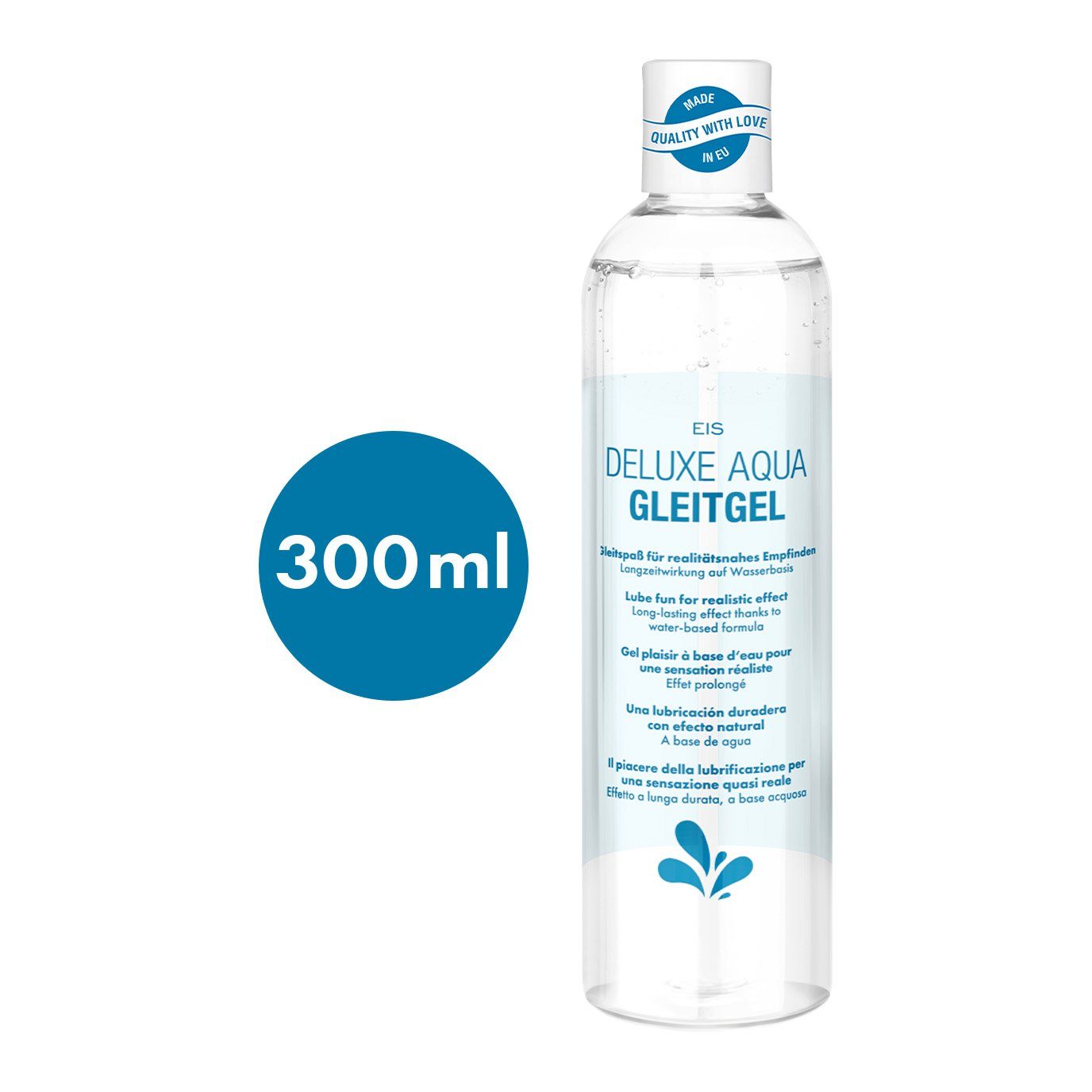 realitätsnah, 0-tlg. EIS Gleitgel, Aqua wasserbasiert, Deluxe EIS Stimulationsgel 300ml,