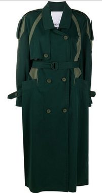 KENZO Langmantel KENZO Bi-Colour Belted Long Trench Coat Trenchcoat Pine Mantel Jacke J