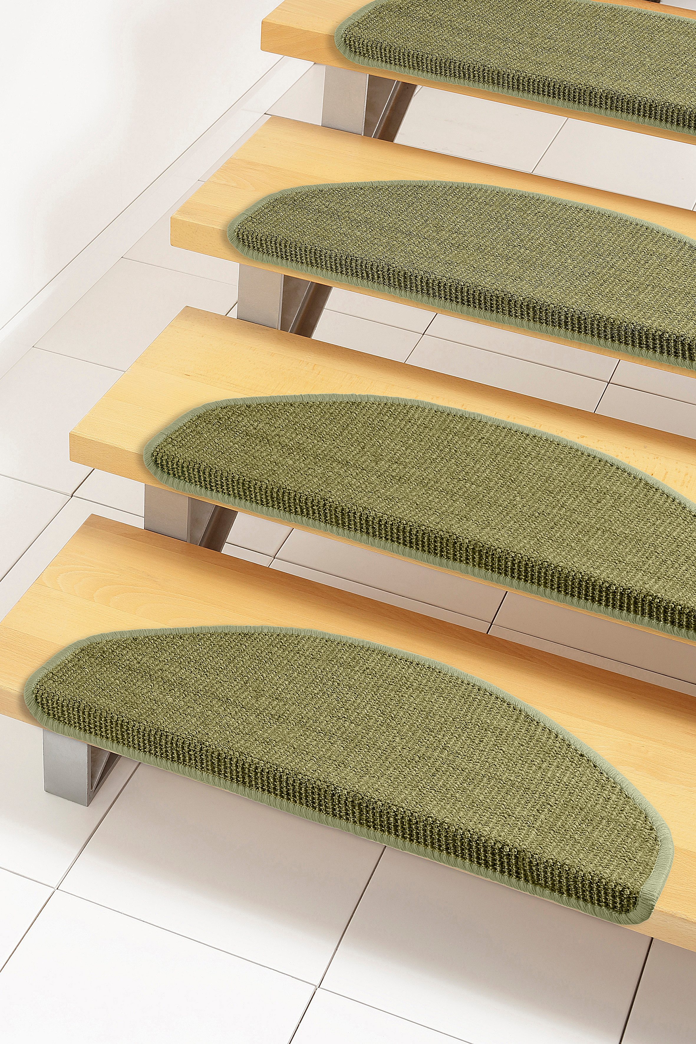 Dekowe Stufenmatte Mara S2, halbrund, Höhe: 5 mm, 100% Sisal, große Farbauswahl, selbstklebend, auch als Set 15 Stück