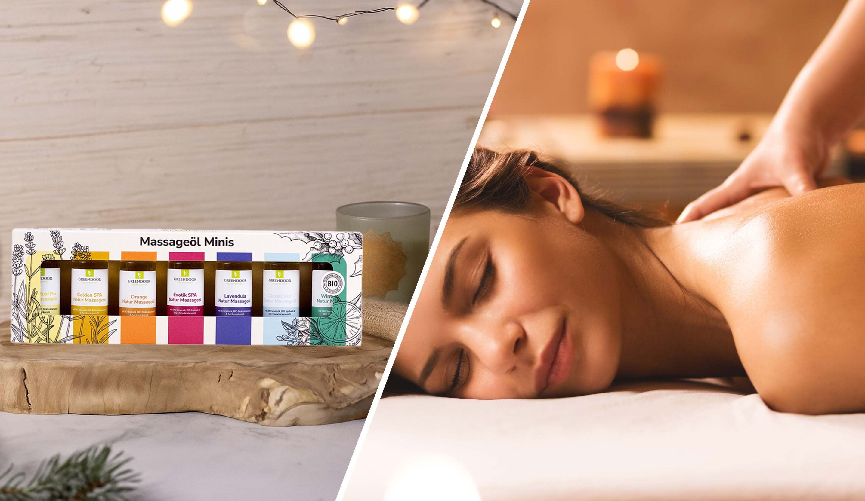 GREENDOOR Massageöl Massageöl Sortiment als Minis