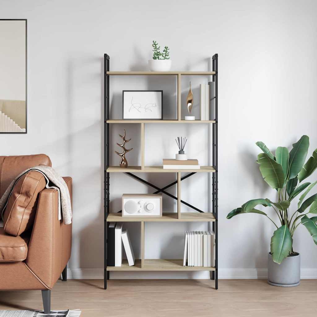vidaXL Bücherregal Bücherregal 9 Ebenen 75 x 30 x 156 cm Holzwerkstoff, 1-tlg. – Bild 4 von 5