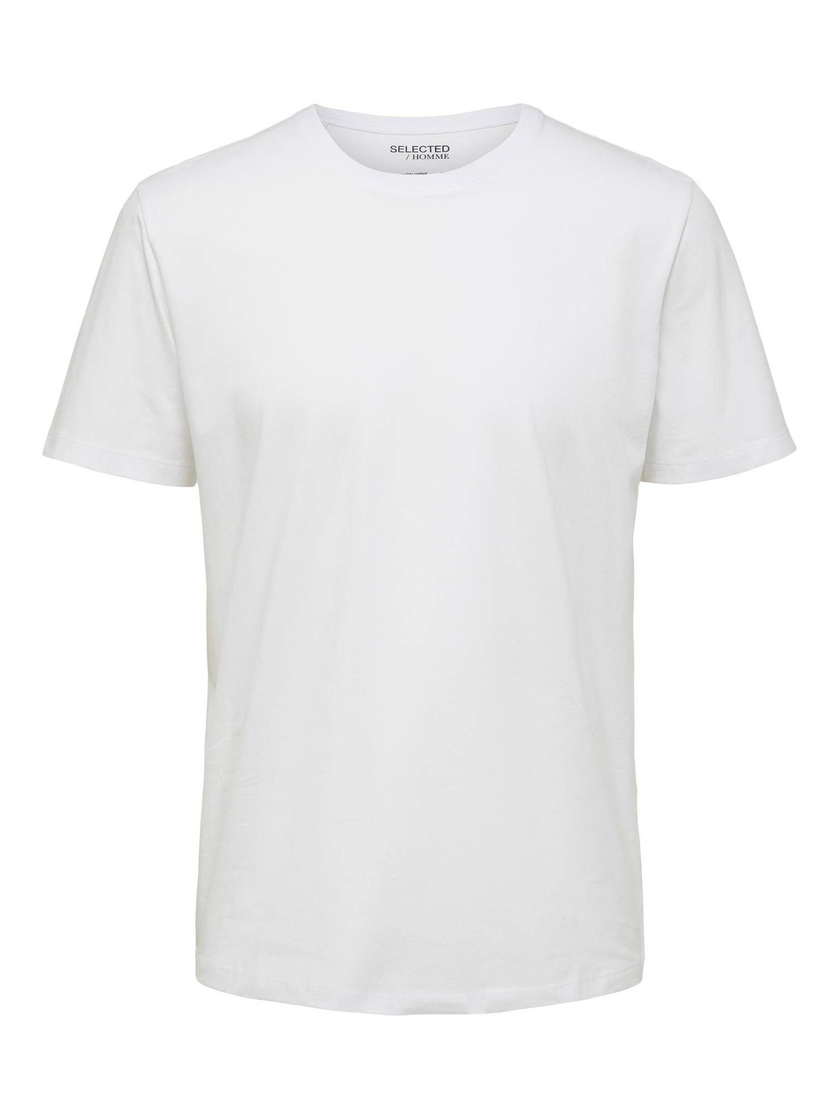 SELECTED HOMME T-Shirt Herren T-Shirt SLHASPEN (1-tlg) weiss (10)