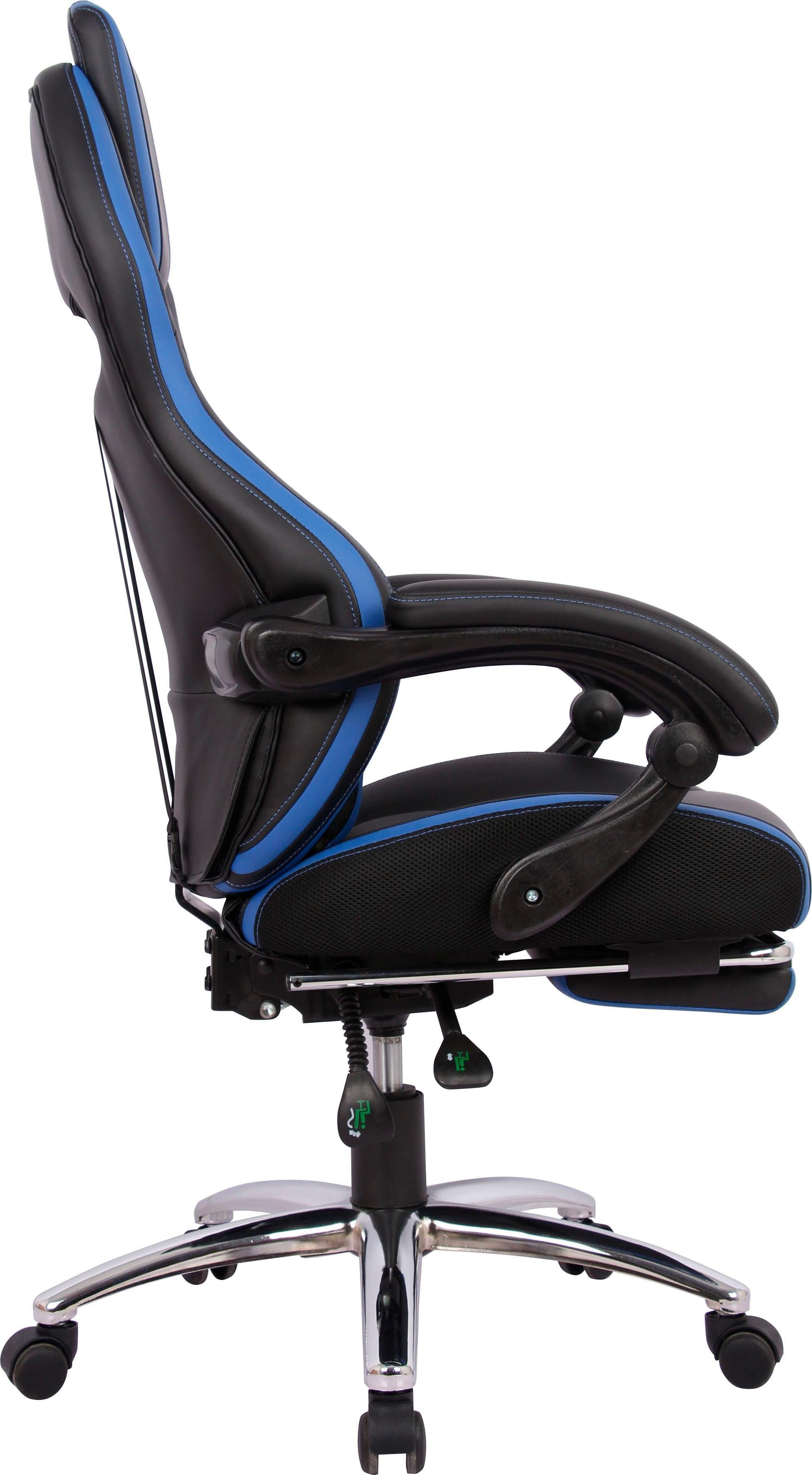mit mit ergonomischen ausziehbarer Funktionen vielen Chefsessel komfortabel INOSIGN Sprinta Gaming-Stuhl Fußstütze, gepolstert 1,
