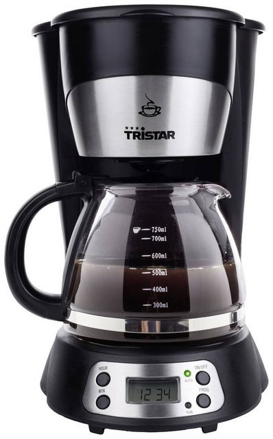 Tristar Filterkaffeemaschine Tristar CM-1235 Kaffeemaschine Schwarz, Silber Fassungsvermögen Tasse