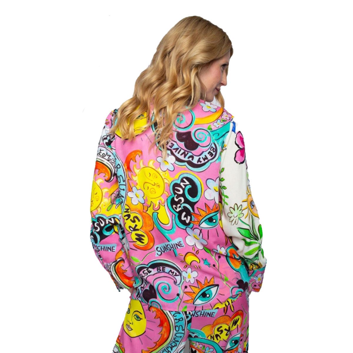 Emily Van Den Bergh Hemdbluse pink comic
