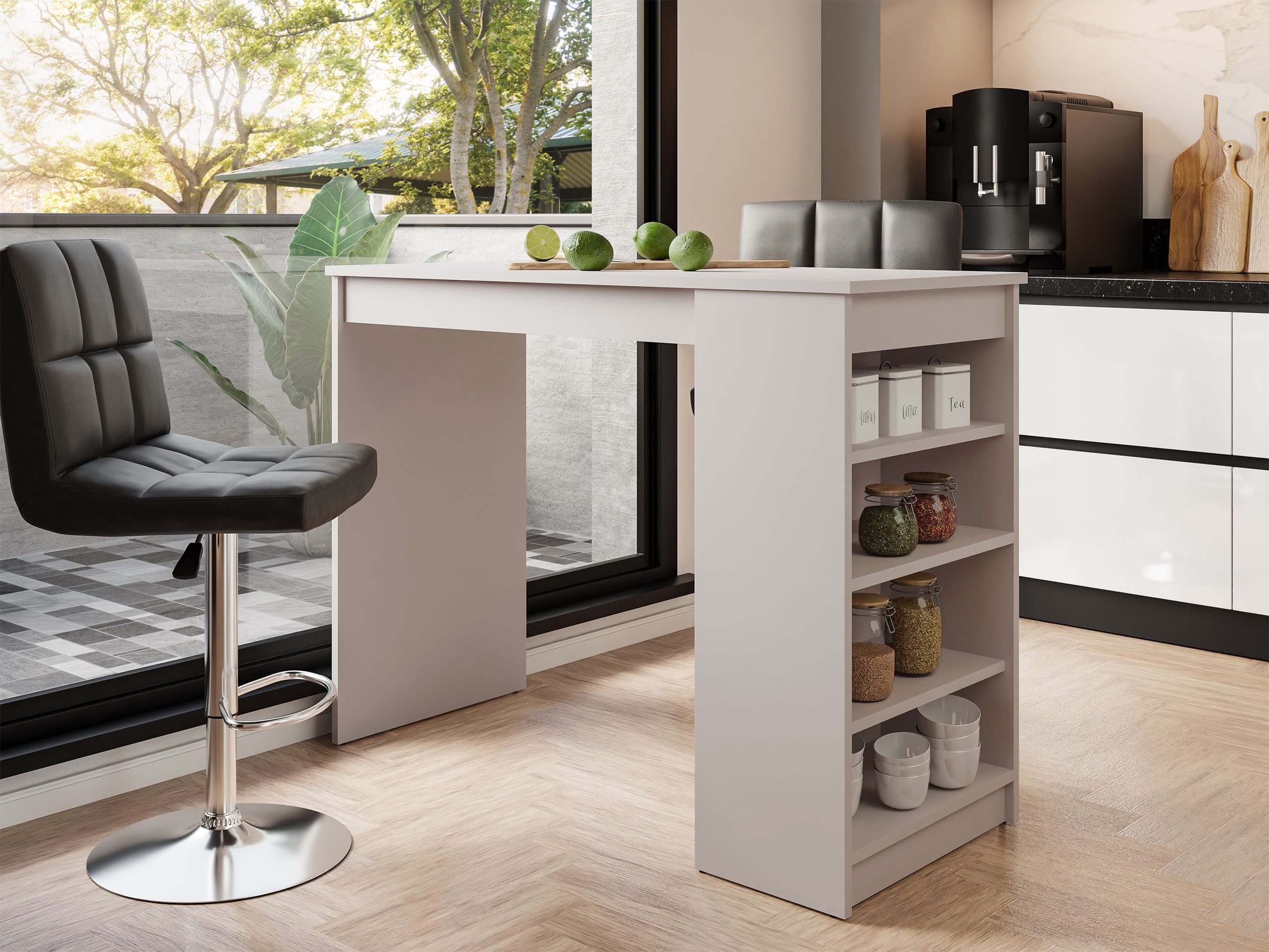 MIRJAN24 Bartisch Zotino (mit Regale), 115x50x102 cm günstig online kaufen