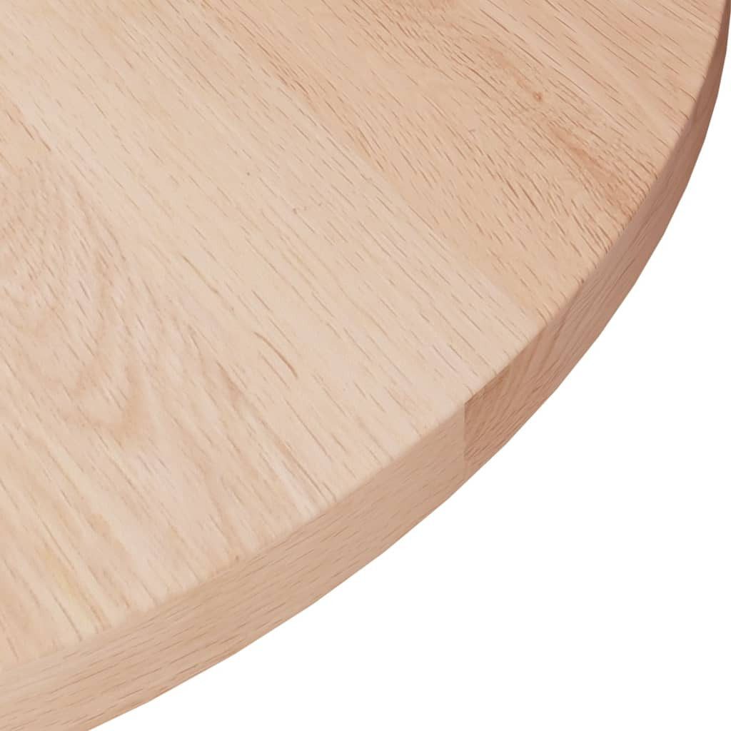 furnicato Tischplatte Runde aus massivem Eichenholz 30 x 1,5 cm mittelbraun (1 St), Unbehandelte Tischplatte als Platte für Beistelltisch oder Regal – Bild 3 von 4