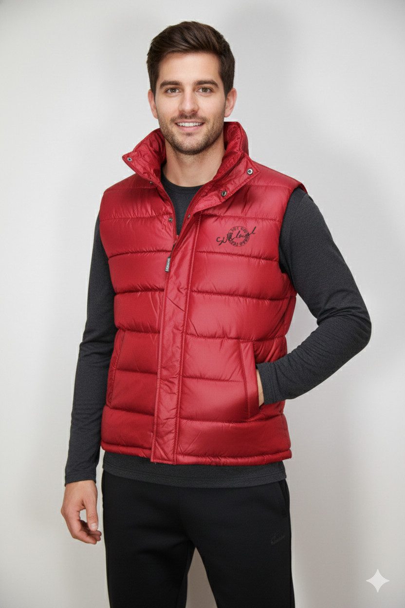 SUBLEVEL Steppweste Outdoor Puffer-Weste mit Stehkragen