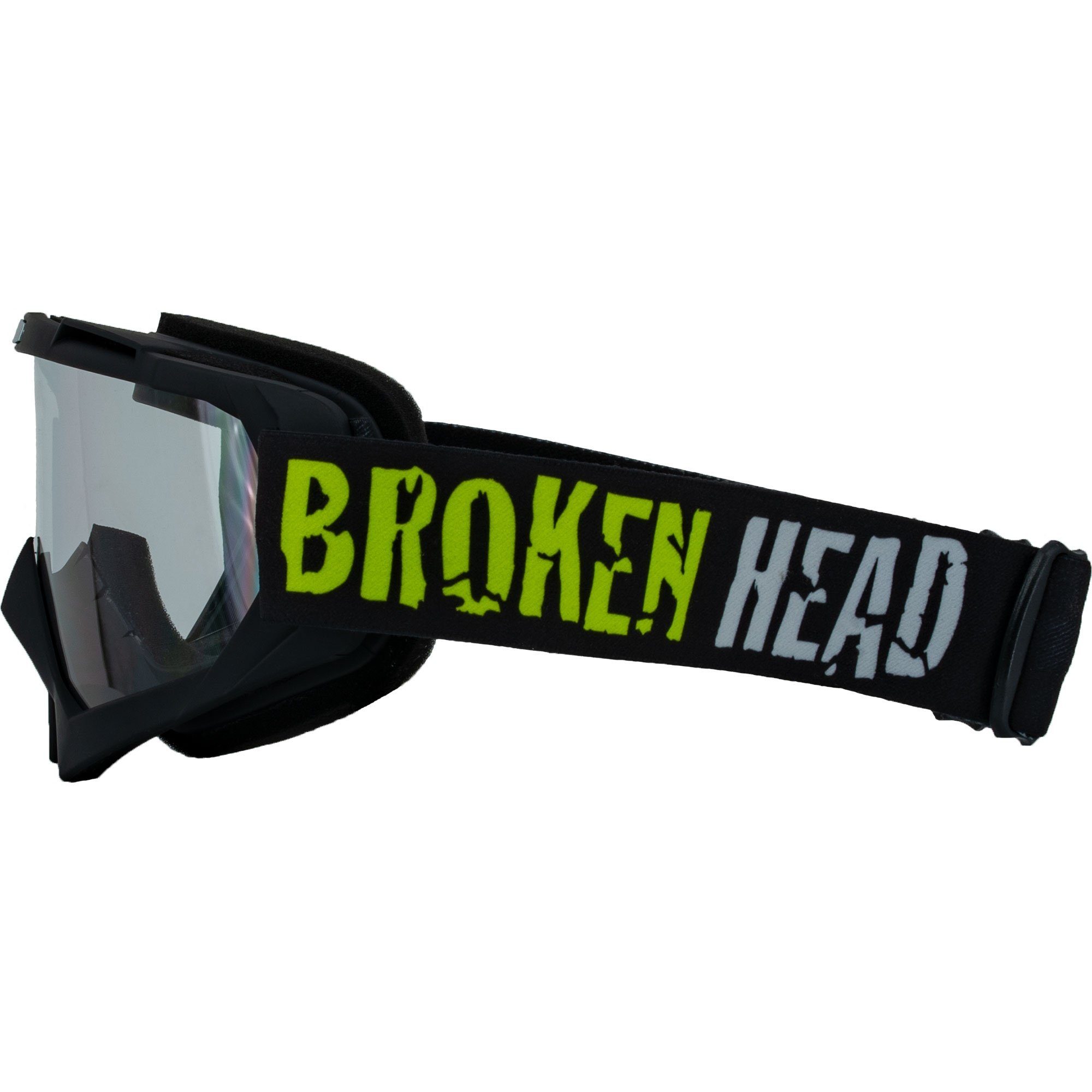 MX-2 Vorrichtung Head Schwarz, Motorradbrille Crossbrille Goggle Abreißvisiere für Broken