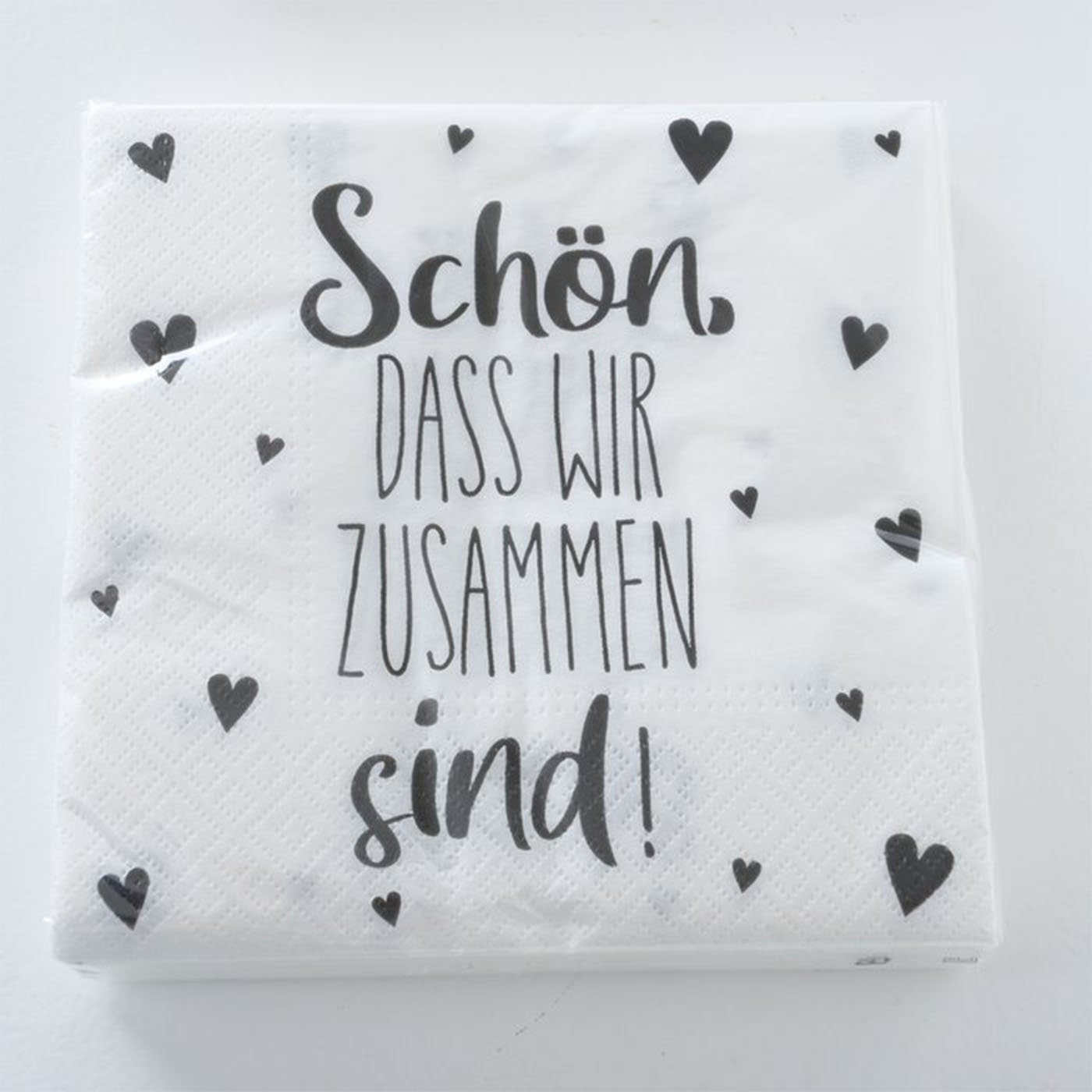 BOLTZE Papierserviette Servietten " Schön " 3er Set 60 Stück Papierservietten 33x 33 cm