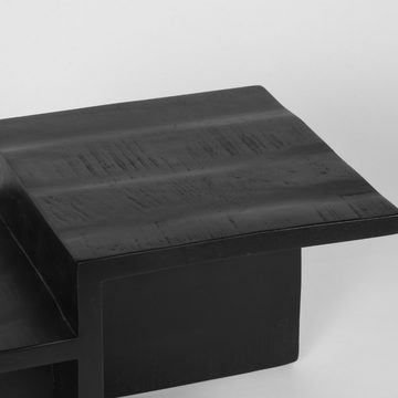 RINGO-Living Beistelltisch Couchtisch Kilohana in Schwarz aus Mangoholz 420x500x900mm, Möbel