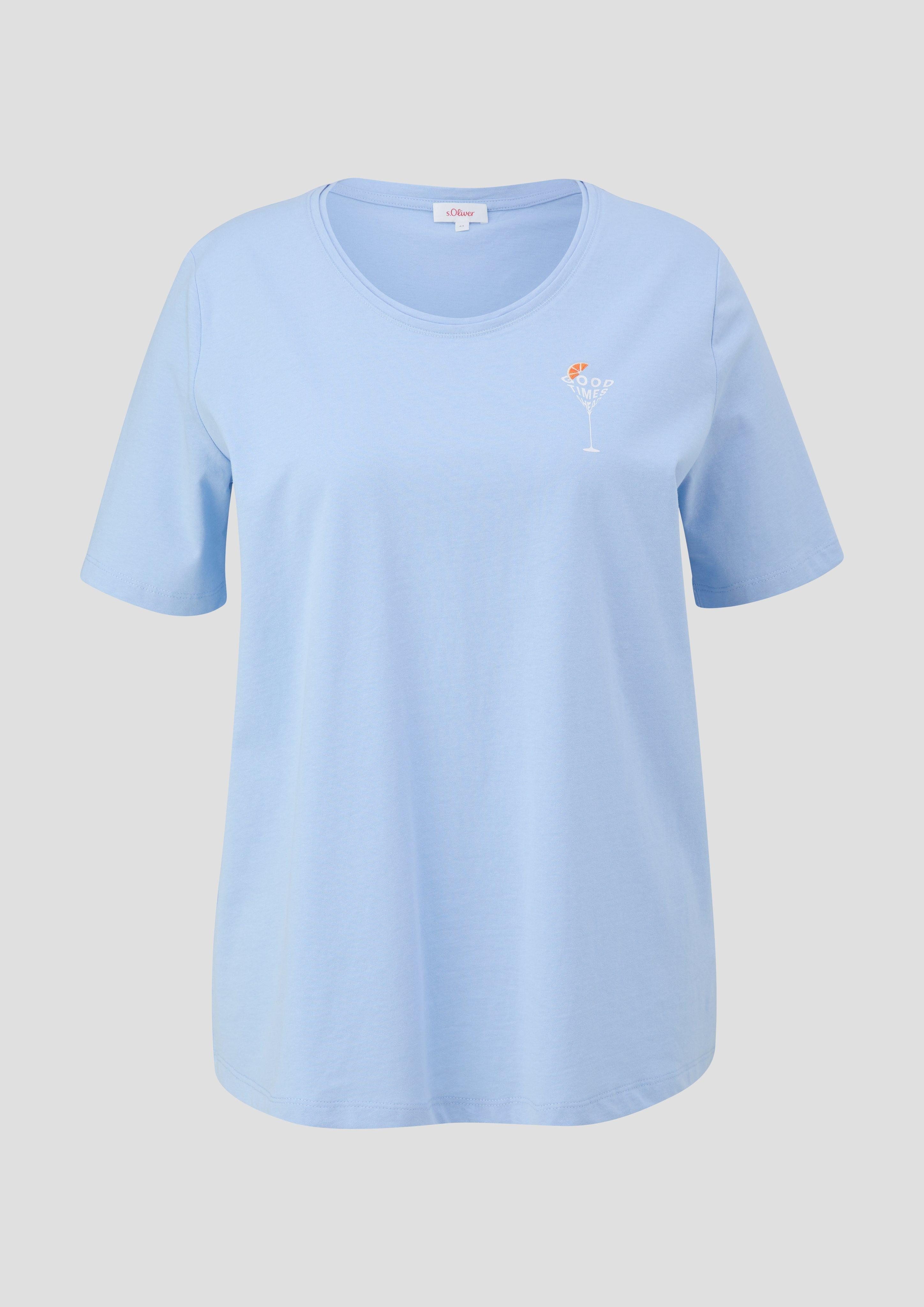 Kurzarmshirt Jerseyshirt mit Printdetail