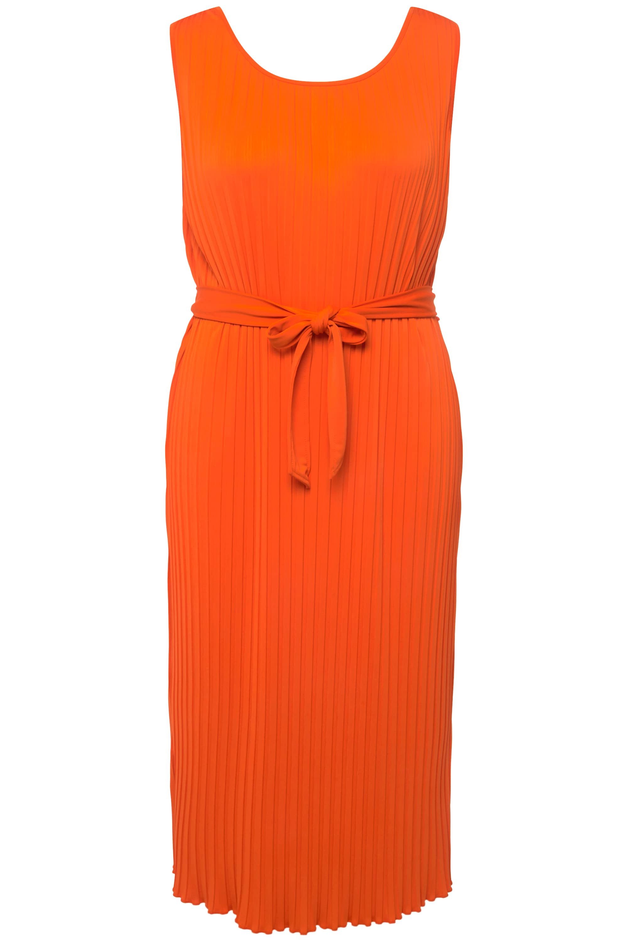 ULLA POPKEN Sommerkleid Plissee-Kleid A-Linie Rundhals ärmellos mehr