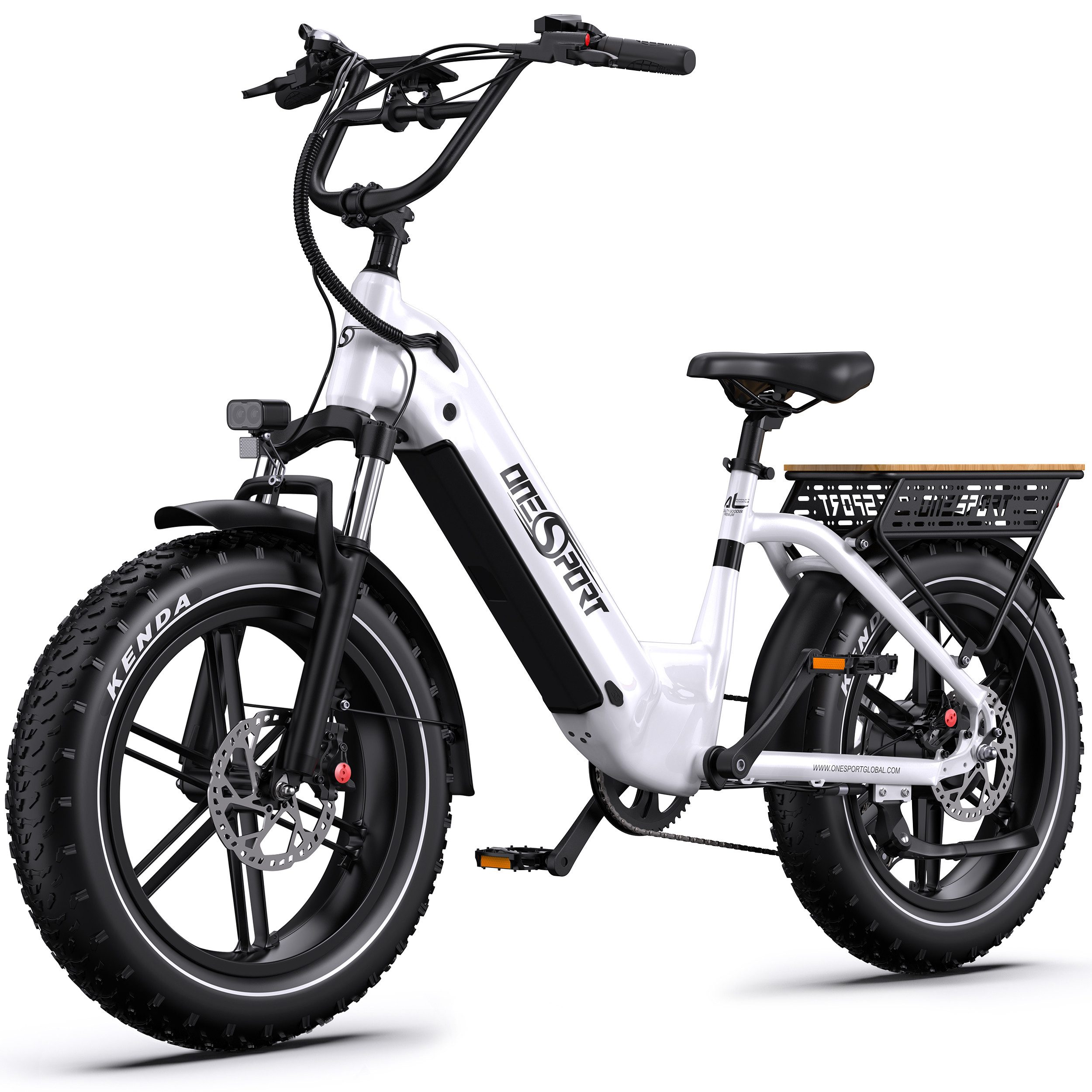 Onesport E-Bike Cityrad herren Elektrofahrrad 20× 4.0 Zoll 18AH 48V 864WH damen E-MBT, 7 Gang Shimano, Kettenschaltung (Shimano 7-Gang), Heckmotor, 864 Wh, Cityrad 7 Gang Shimano, hydraulischen Scheibenbremse, Kettenschaltung