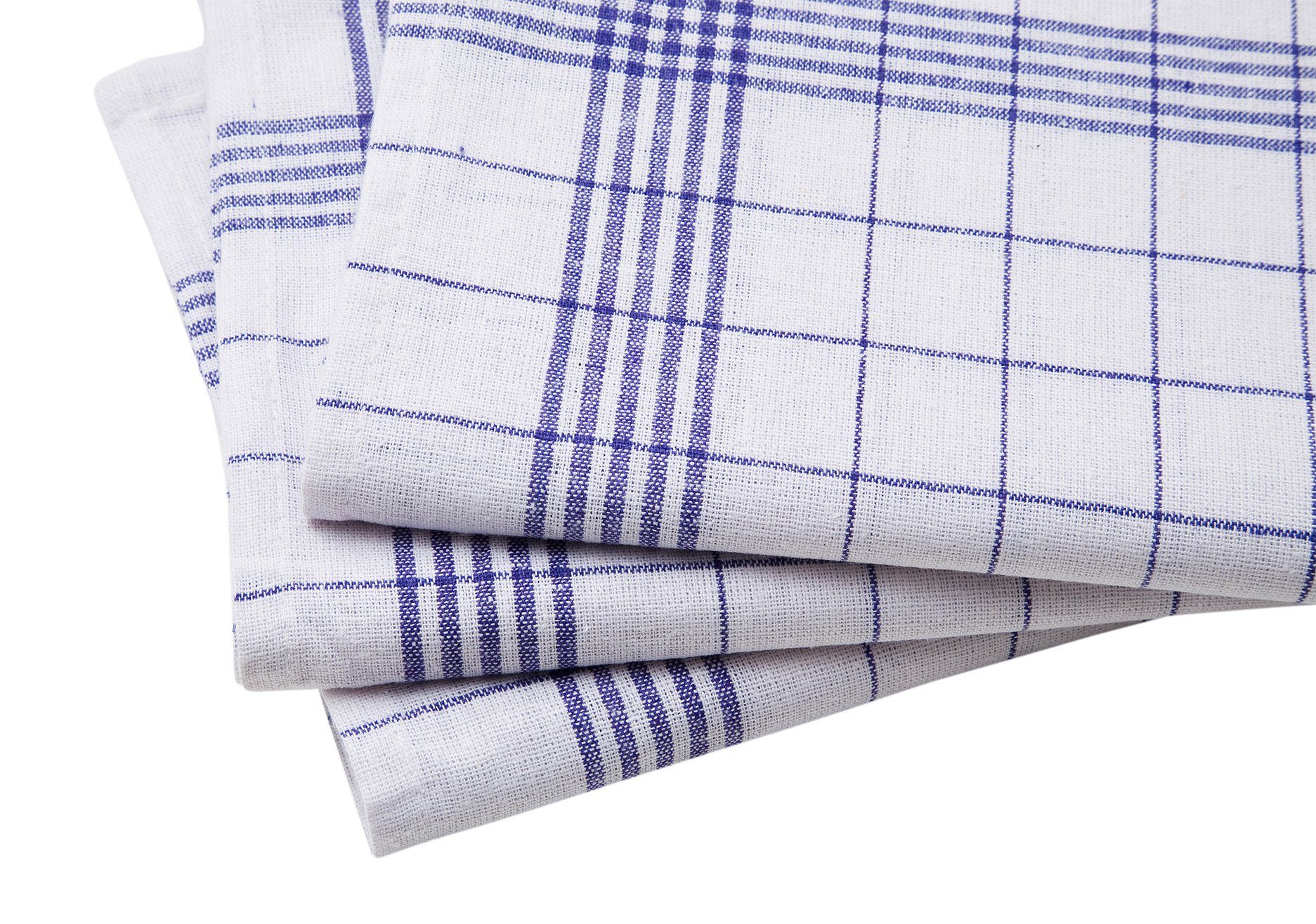 Textiles Geschirrtuch Hometex kariert cm - Trockentuch, Baumwolle, 100% 50x70 Set Premium-Qualität Premium Allzweck-Tücher aus Blau/Rot-Weiß einsetzbares Vielfältig 10er