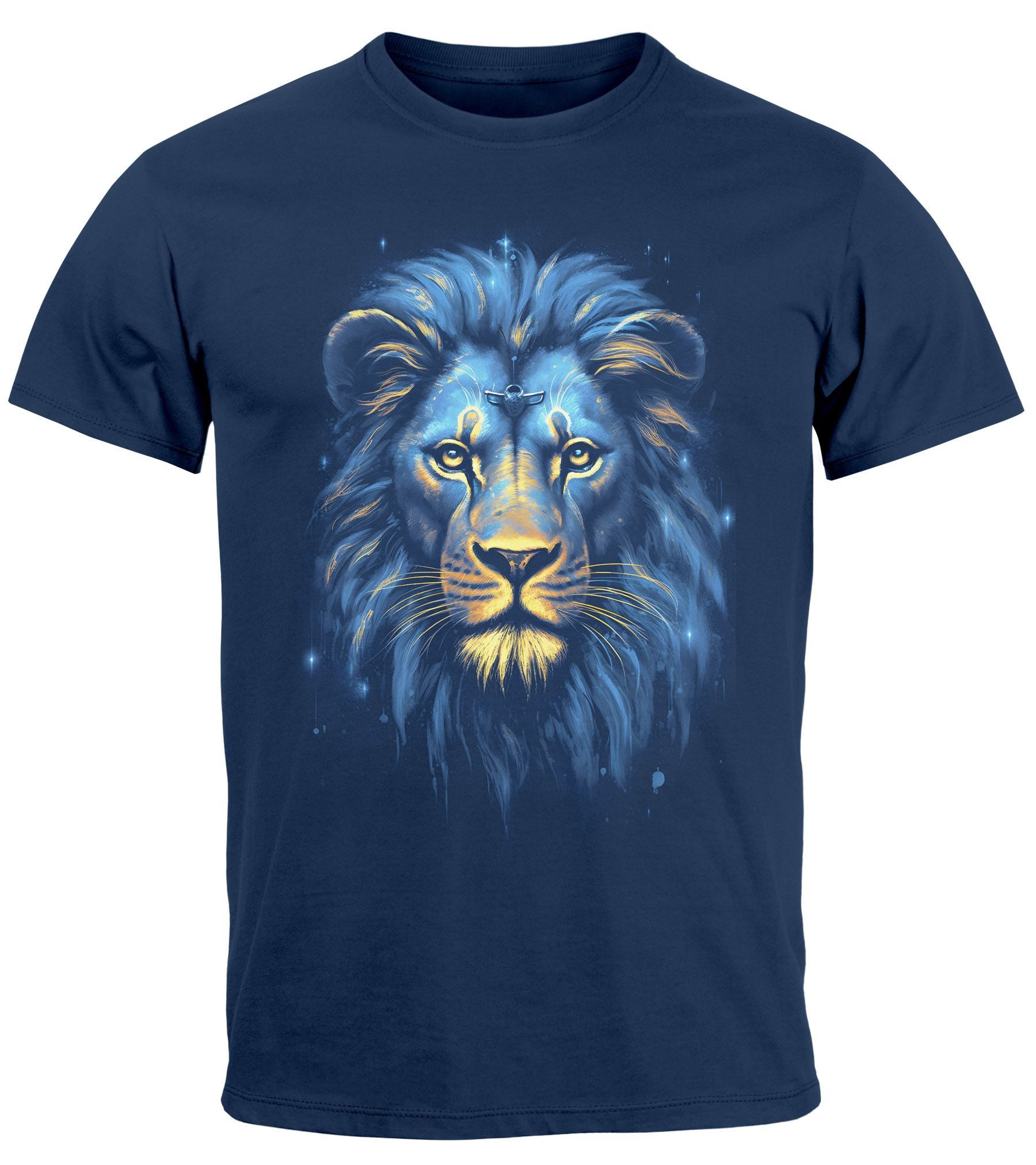 Neverless Print-Shirt Herren T-Shirt Löwe Lion günstig online kaufen