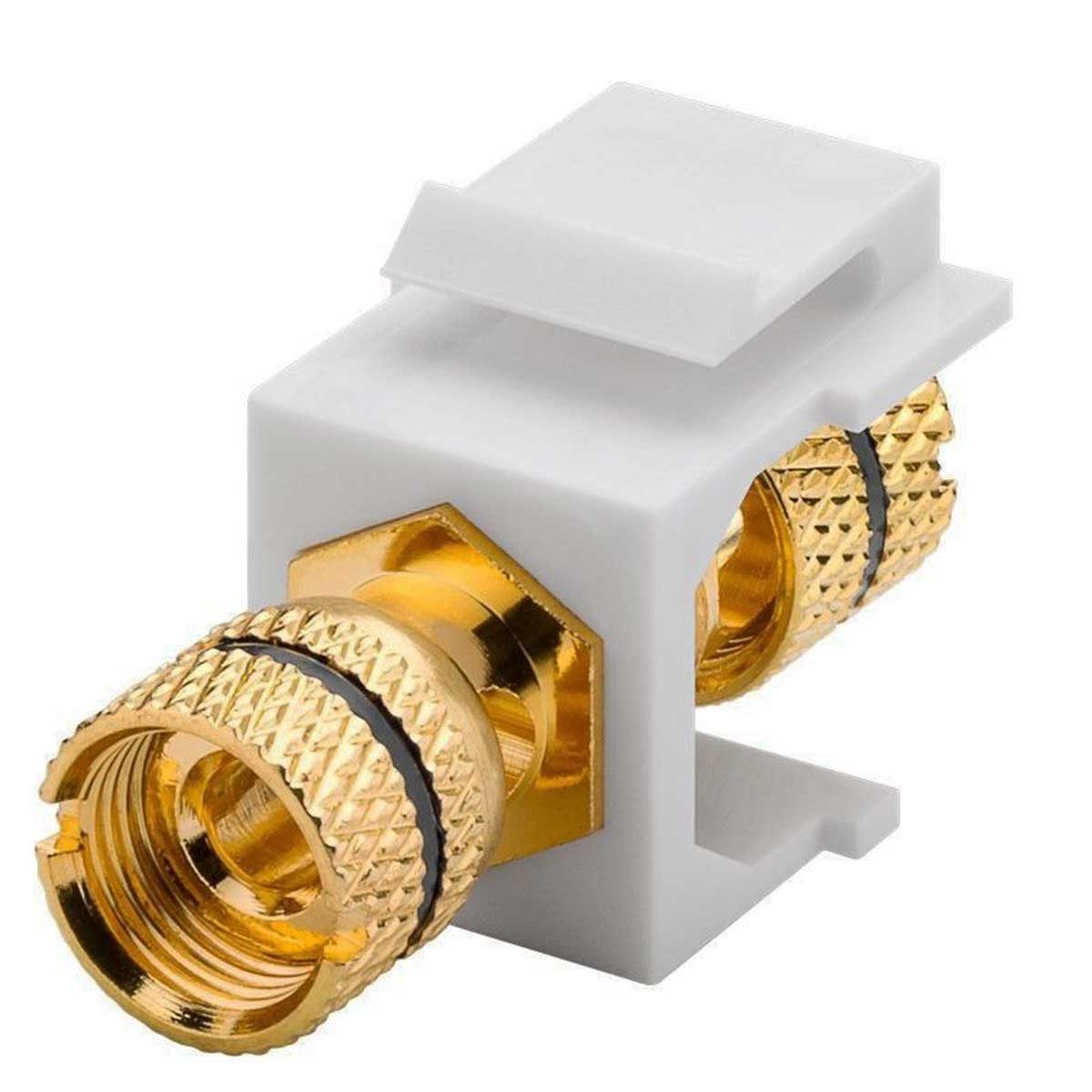 Goobay Lautsprecherstecker Keystone Modul Lautsprecheranschluss schwarz