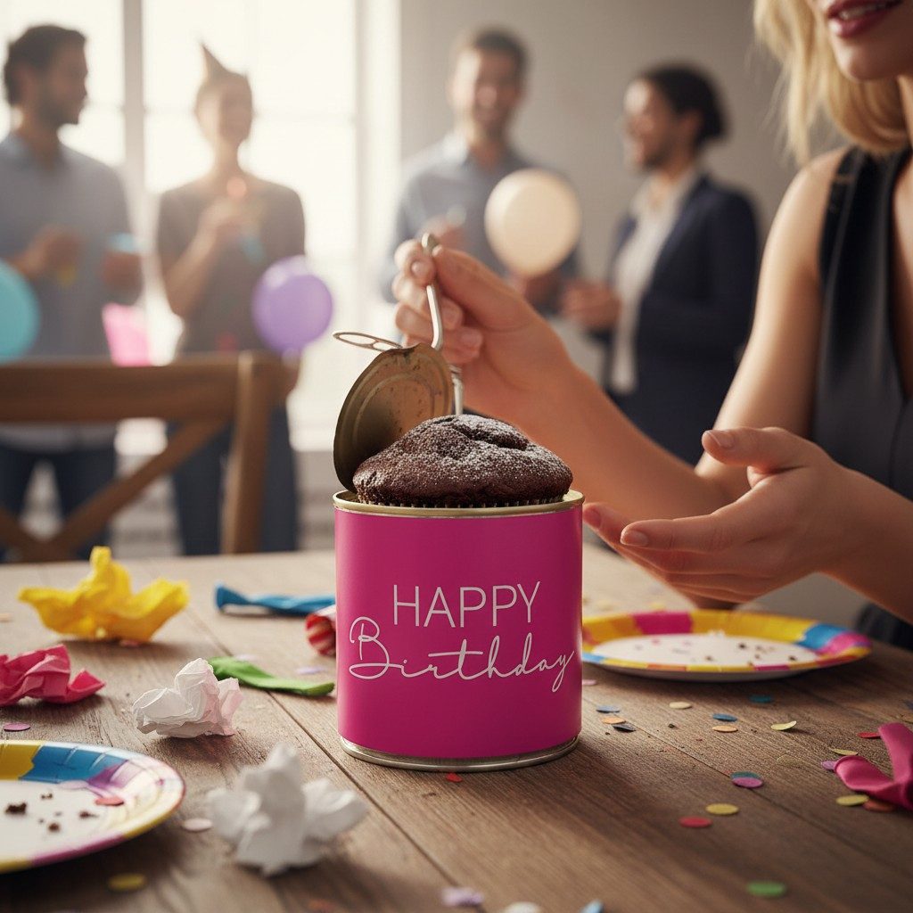 Wondercandle Geburtstagskerze Happy Birthday Zitronenkuchen in der Dose – Fruchtiger Geburtstagskuch (kein Set, kein Set)