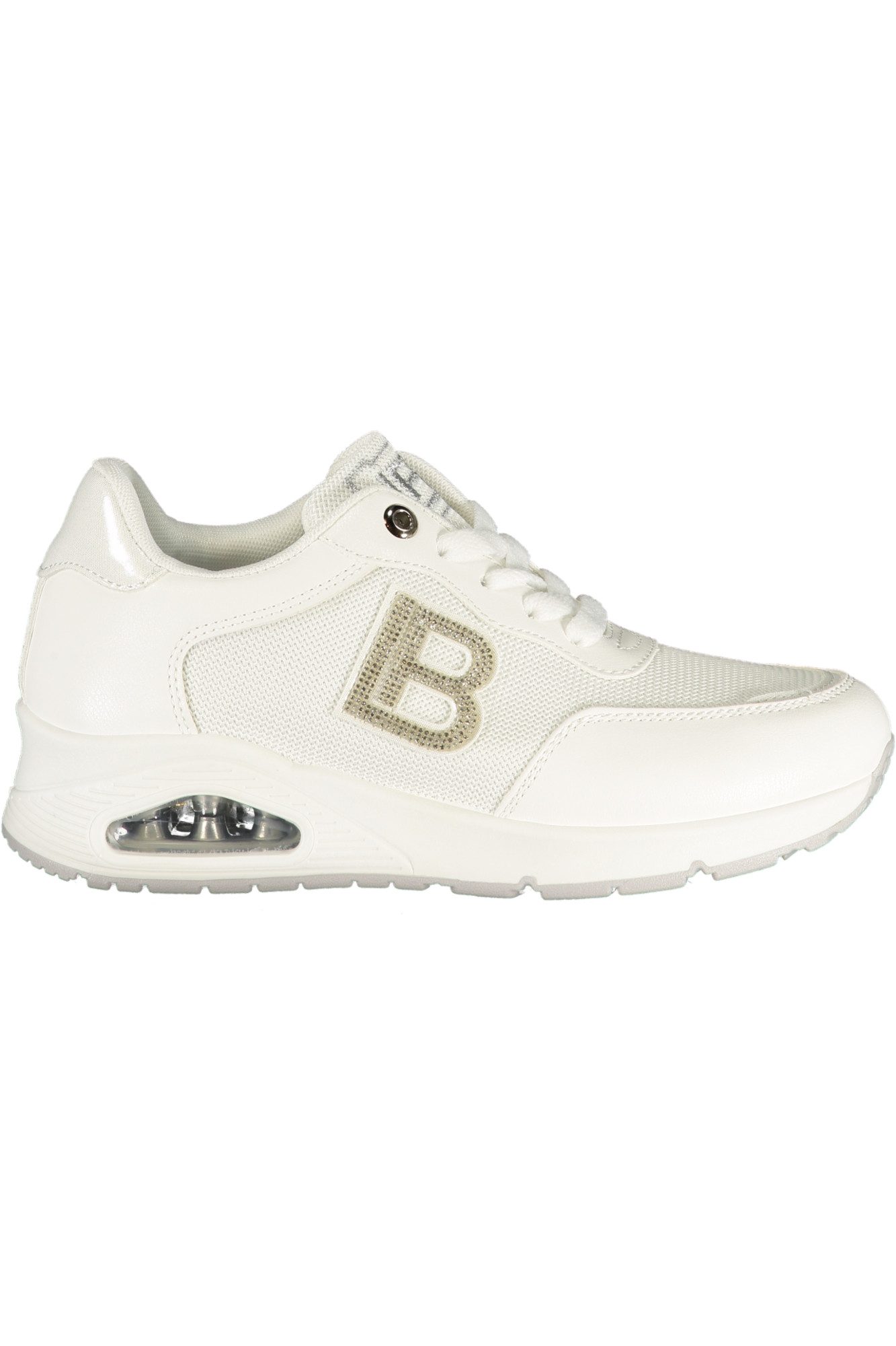 Laura Biagiotti Sneaker Weiße Damensneaker mit Strass und Stickerei für