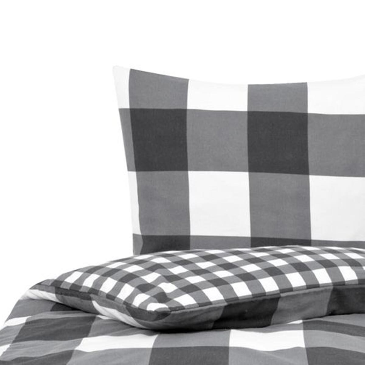 TRAUMSCHLAF Bettwäsche Karos, Flanell, 3 teilig, melierte flauschig weiche günstig online kaufen