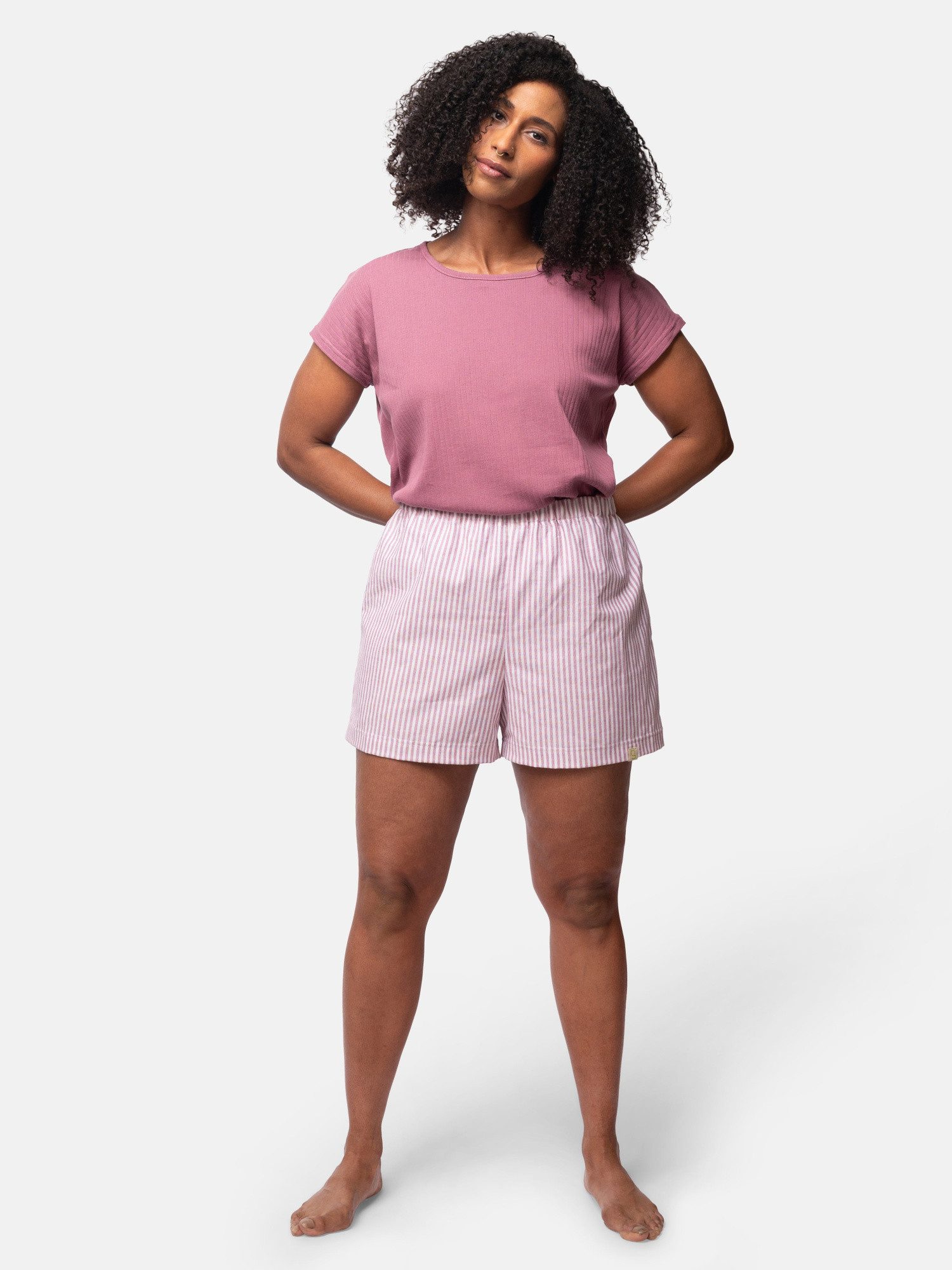 greenjama Pyjamashorts aus weichem Flanell, Biobaumwolle