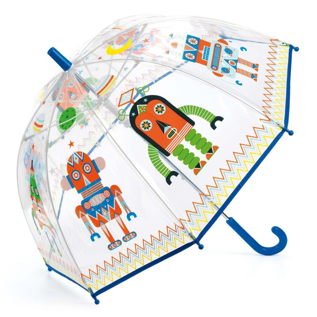 DJECO Stockregenschirm Roboter Regenschirm für Kinder Ø 70 x 68 cm DD04806