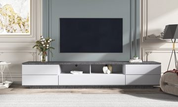 Merax Lowboard »Chicago TV-Lowboard aus Holz«, mit 5 Türen, Fernsehtisch, TV Schrank, Betonoptik, Breite 180 cm