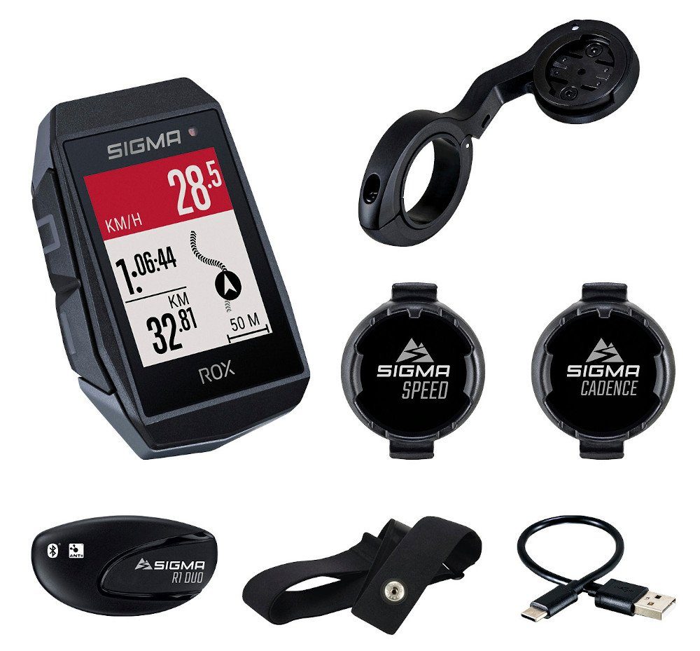 Fahrradcomputer Rox 11.1 Evo Sensor Set GPS Bike Computer Navi Fahrradtacho Komoot