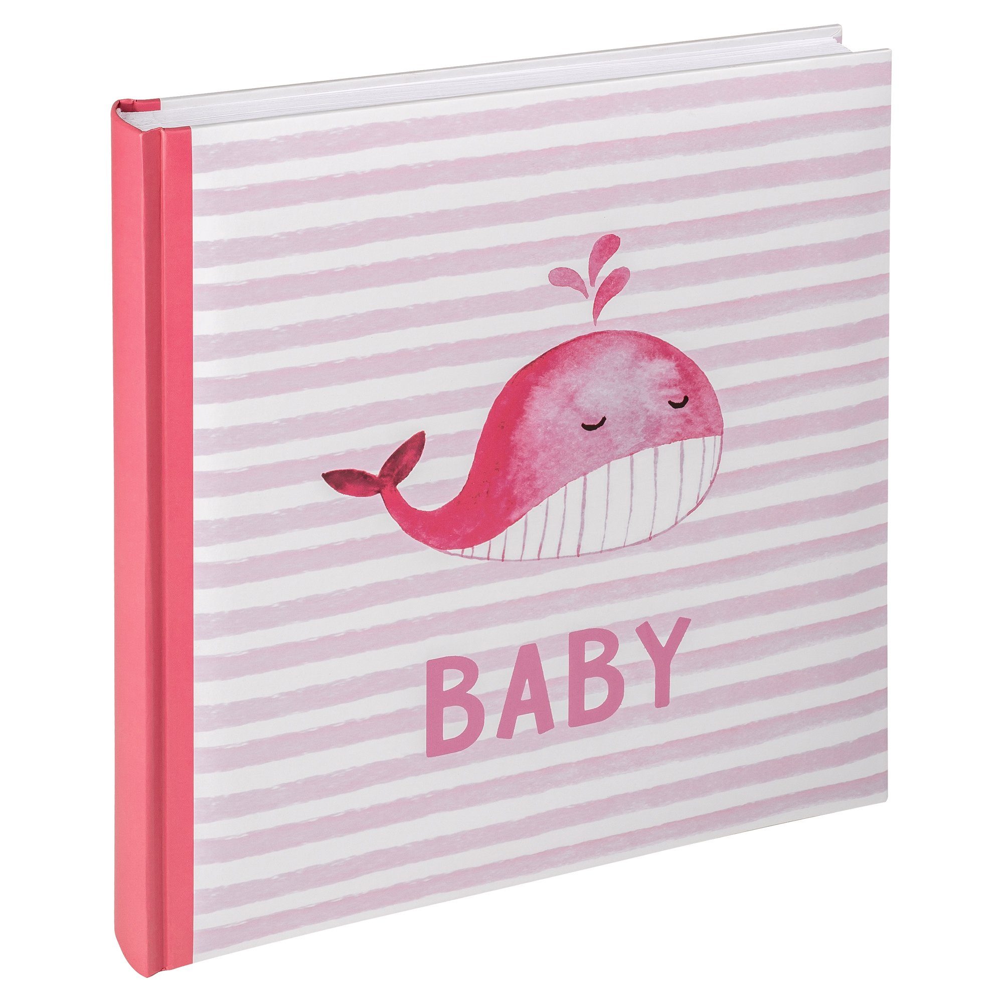 Walther Design Fotoalbum Babyalben Sam, buchgebundenes Babyalbum, laminierter Kunstdruckeinband