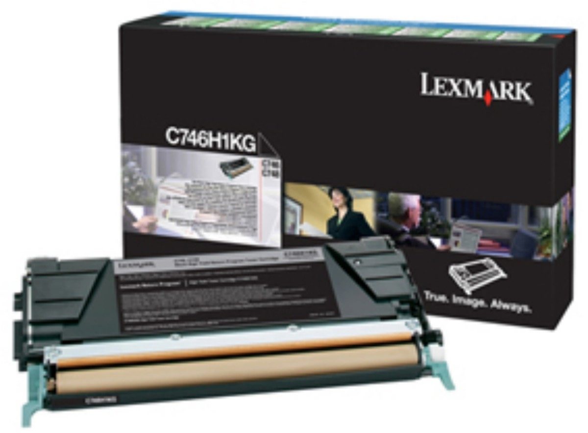 Lexmark Tonerpatrone Rückgabe-Tonerkartusche Lexmark C746H1KG C746 schwarz