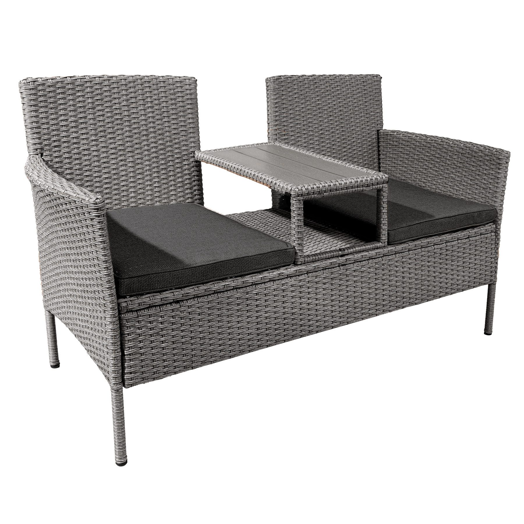 riess-ambiente Gartenbank PORTOFINO 140cm grau (Einzelartikel, günstig online kaufen