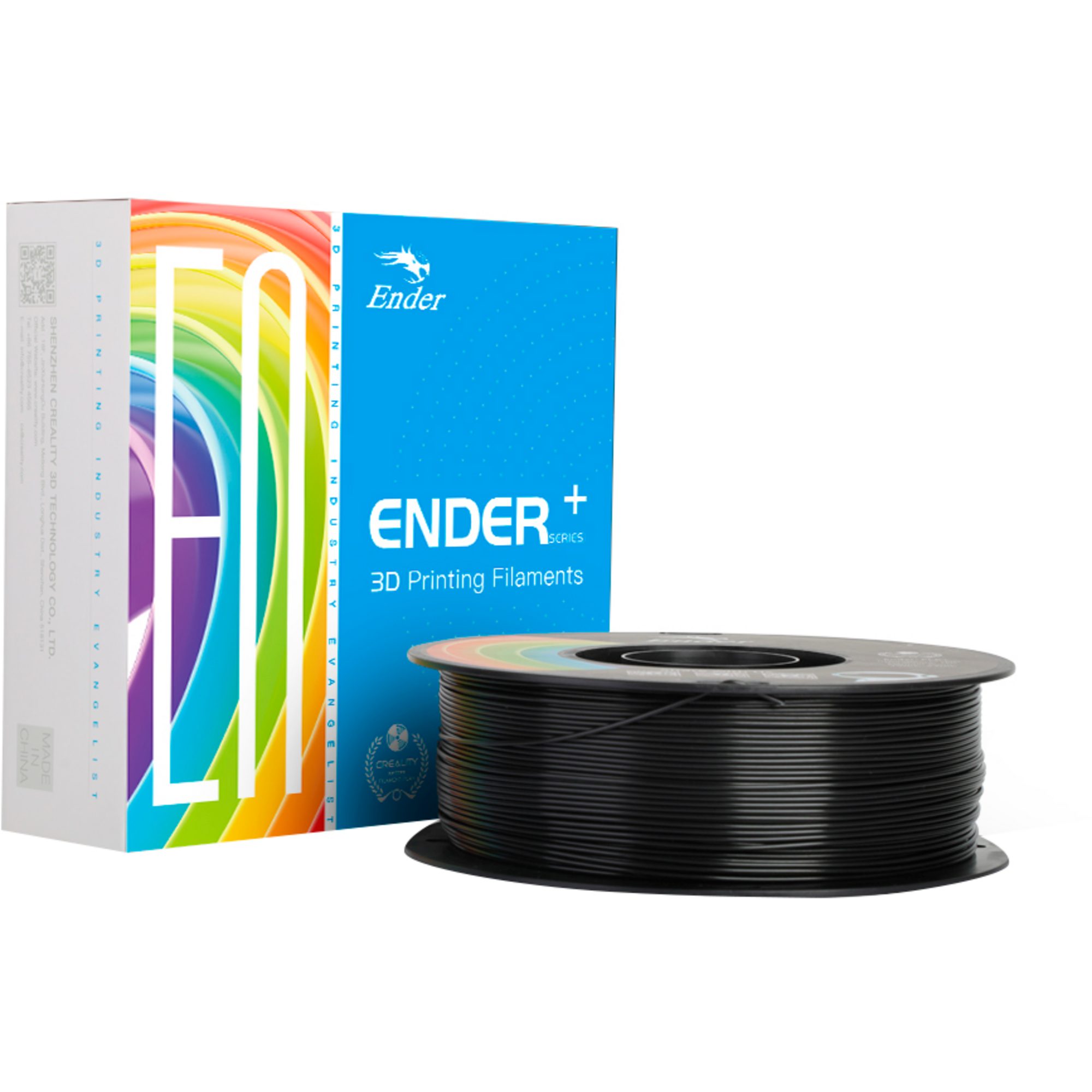 Creality 3D-Drucker Creality PLA+ Filament Black, 3D-Filament, (1 kg, 1,75 mm, auf Rolle), 1 kg, 1,75 mm, auf Rolle