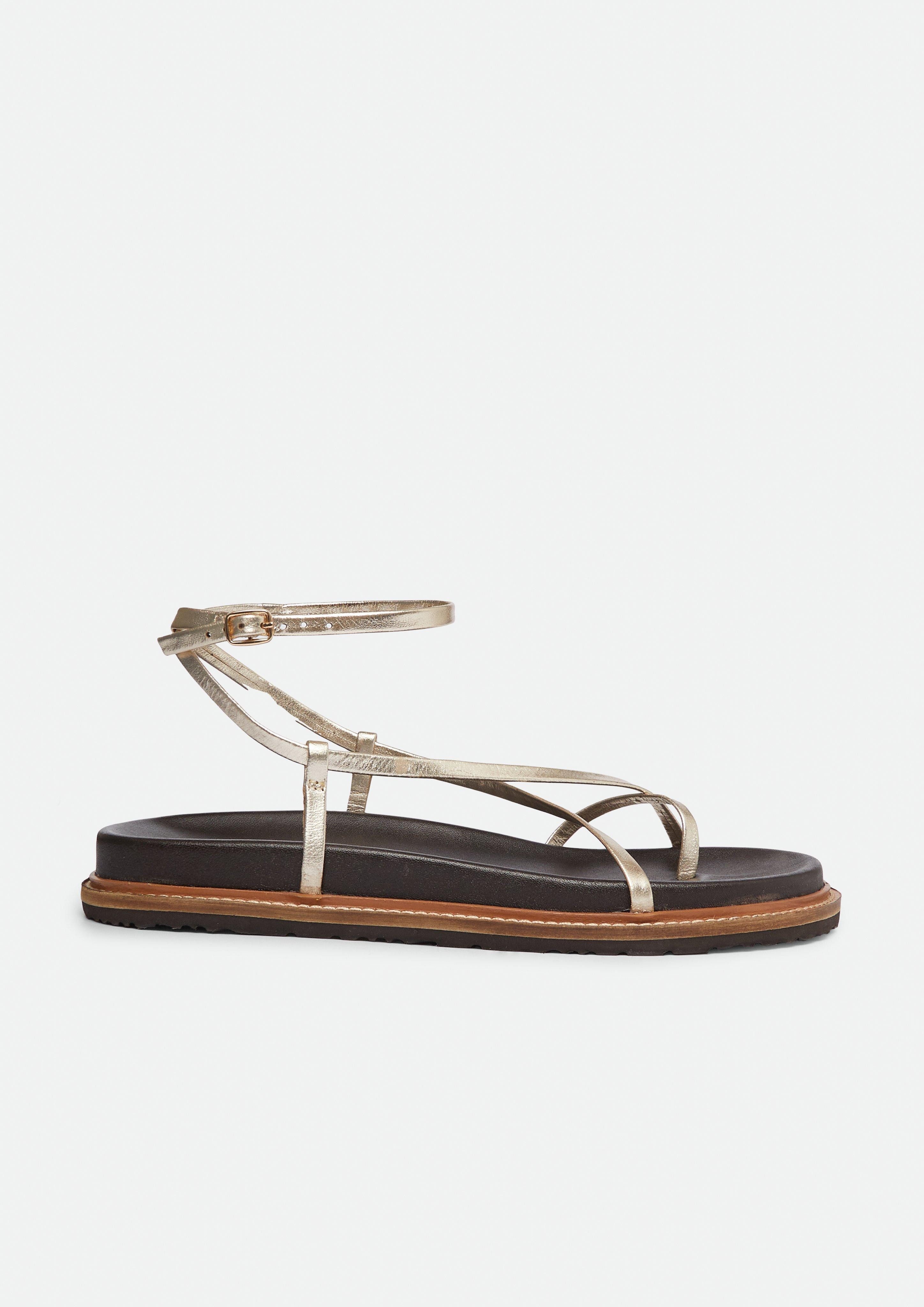 Comma Riemchen-Sandalen aus Glattleder Sandale günstig online kaufen