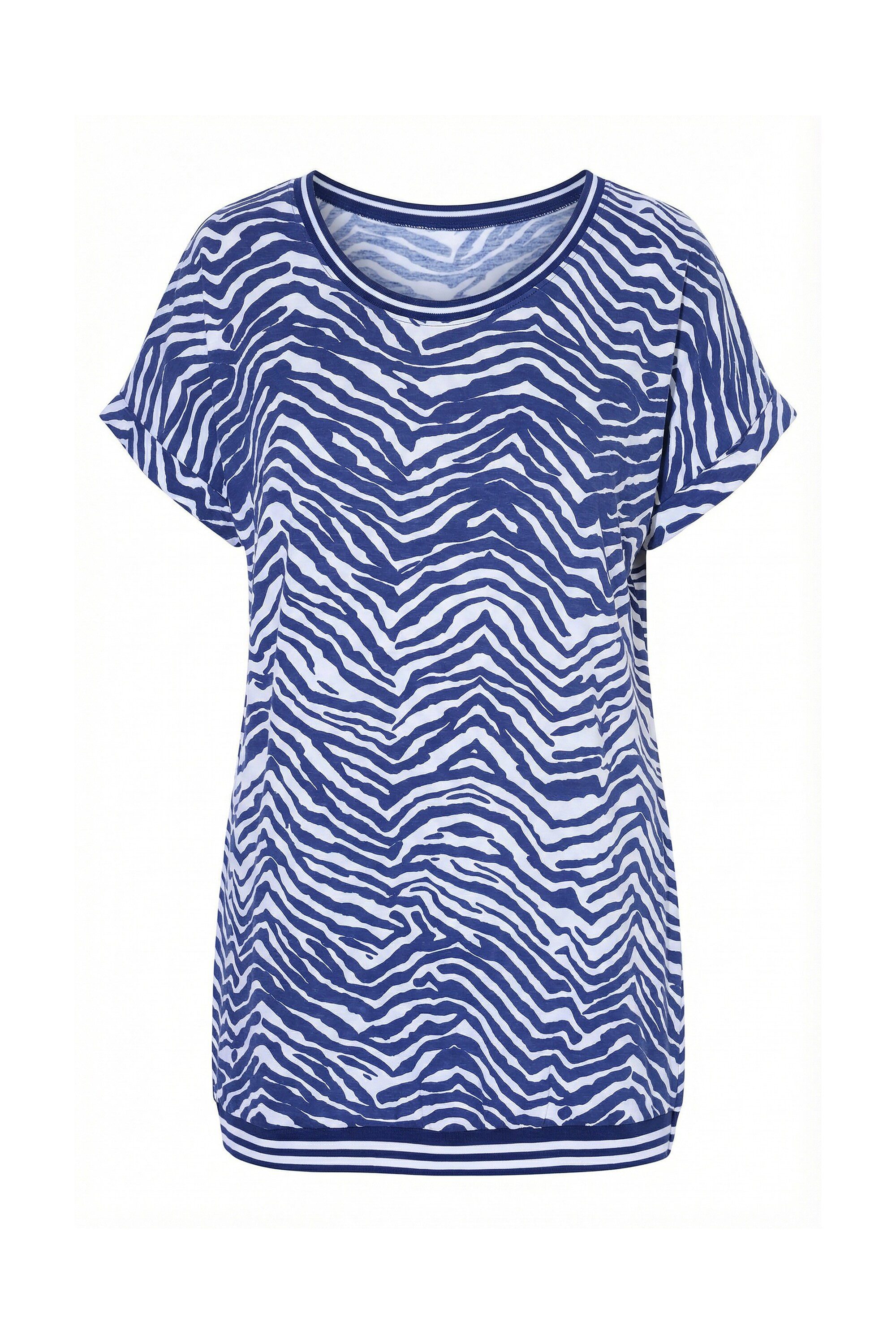 MIAMODA T-Shirt T-Shirt oversized Zebra Rundhals günstig online kaufen