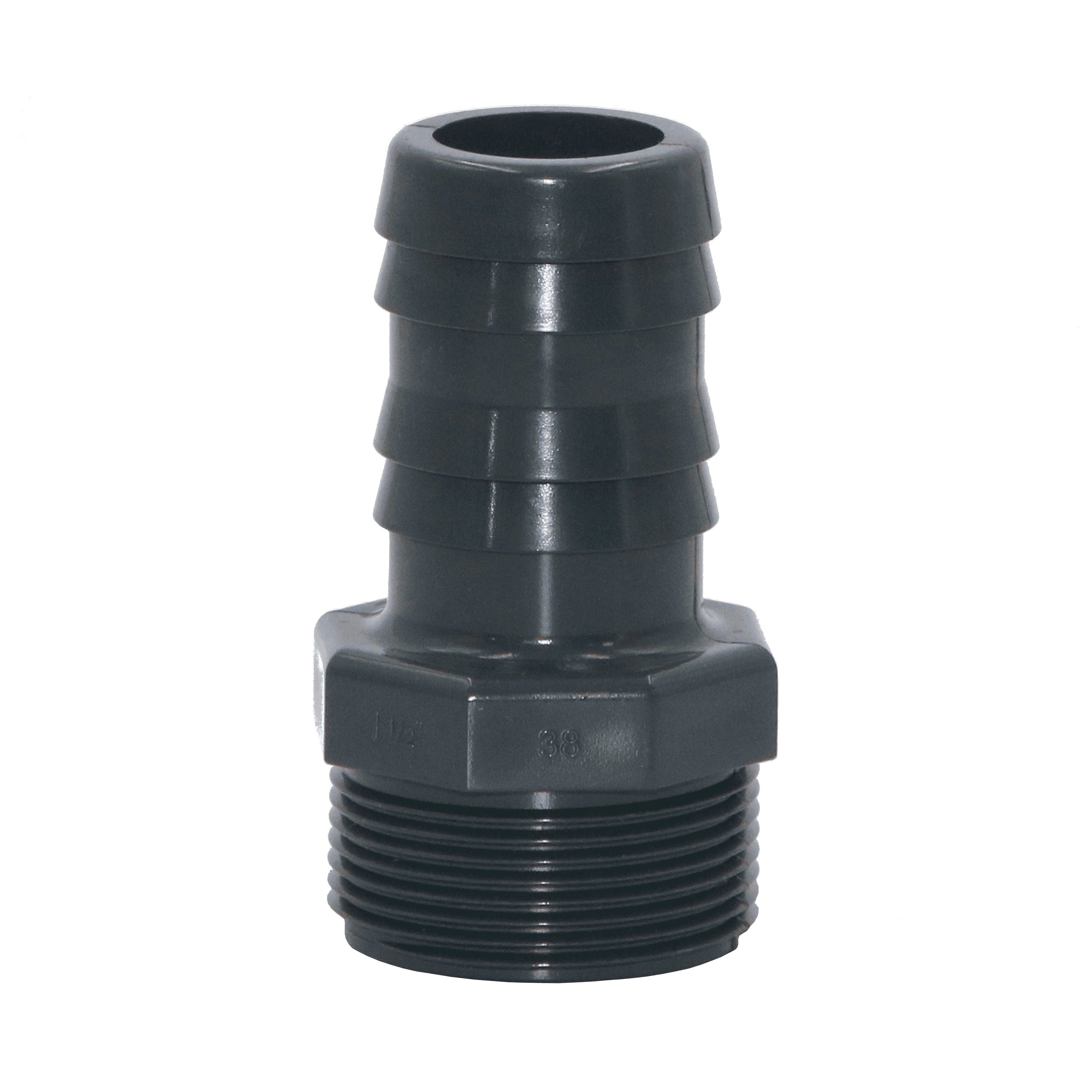 HAF Rohrverbinder 1-10x PVC Druckschlauchtülle 38mm x 1 1/2" AG Schlauchanschluss, Max. Arbeitsdruck 16 bar bei 20 C°