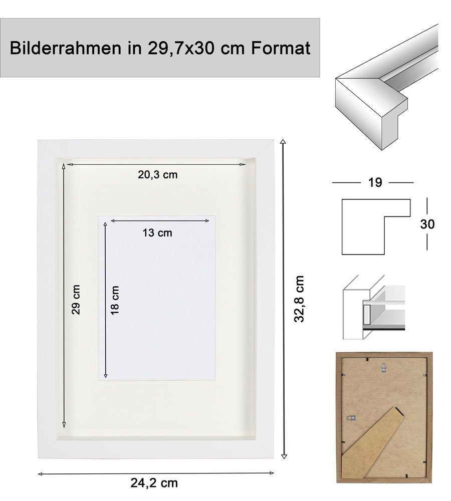 IDEAL TREND Bilderrahmen 3D Objektrahmen Holz Bilderrahmen Wanddeko Collage günstig online kaufen